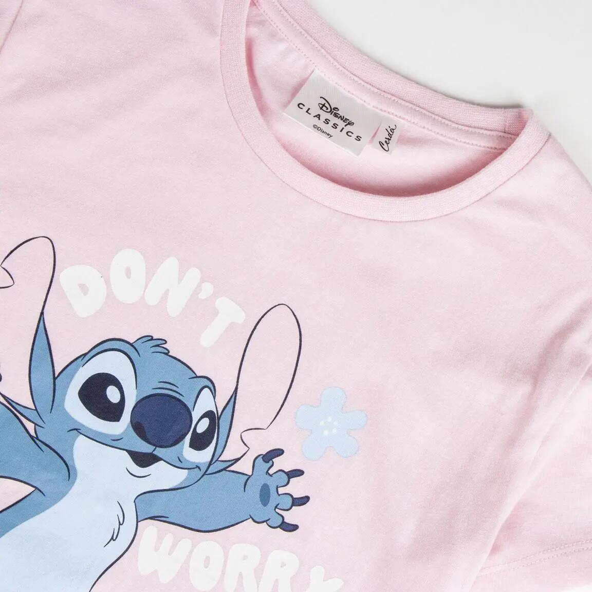 Pyjama Kort Kinder Stitch Tweedelig van Katoen Roze 3/6