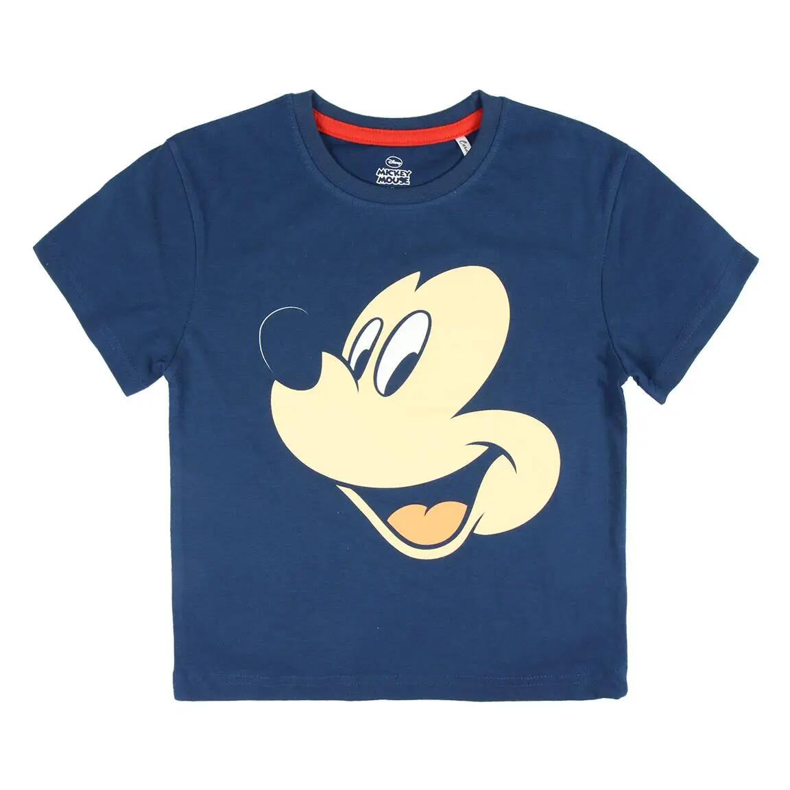 Pyjama Court Enfant Mickey Deux Pièces en Coton Bleu Marine 2/5
