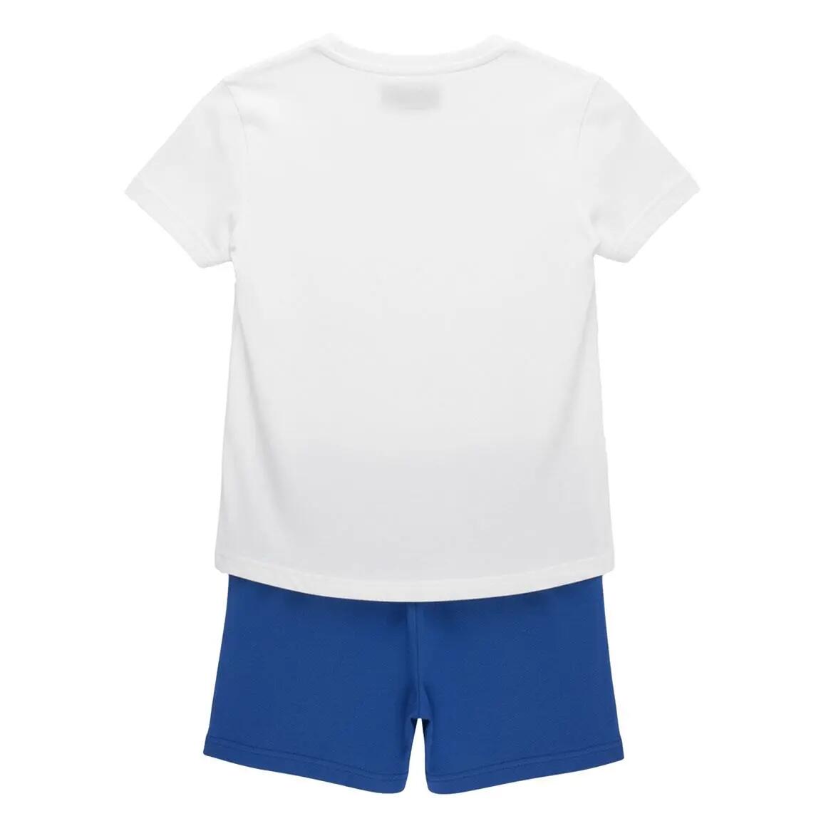 Pyjama Court Enfant Sonic Deux Pièces en Coton Blanc 2/6