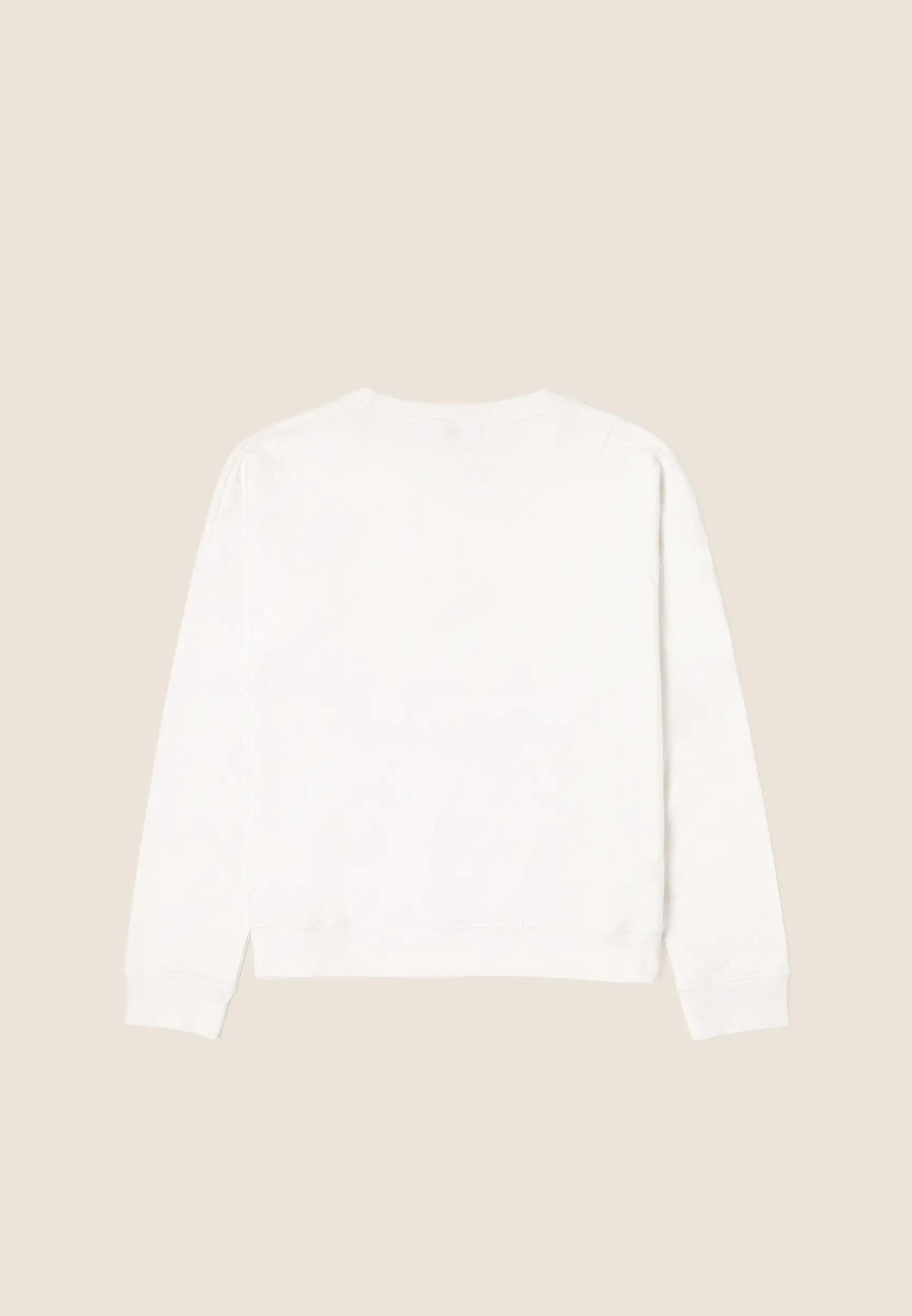 Sweat-shirt basique pour femmes, à col rond, coupe extra-large et courte 2/3