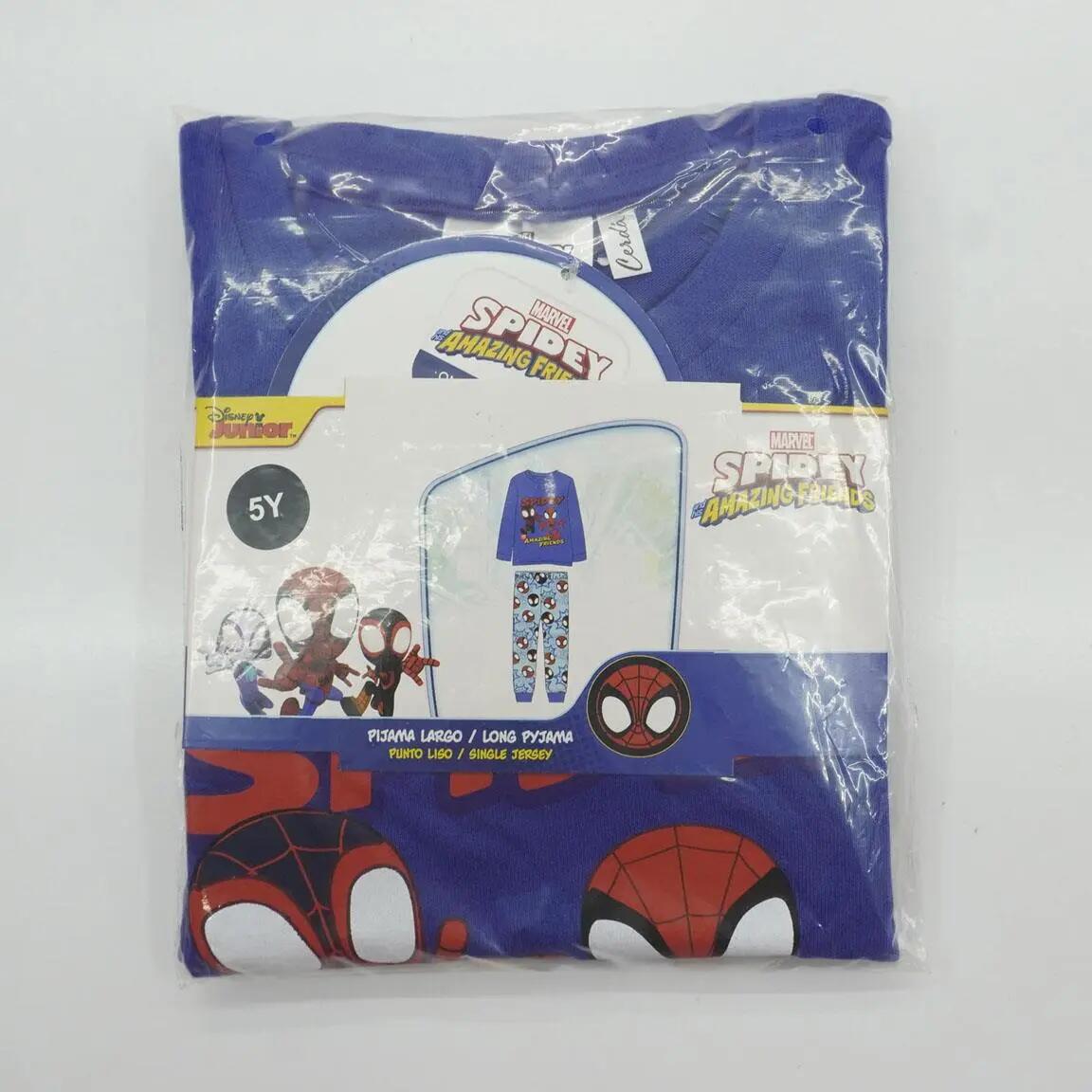 Pyjama Long Enfant Spidey Deux Pièces en Coton et Polyester Bleu 6/6