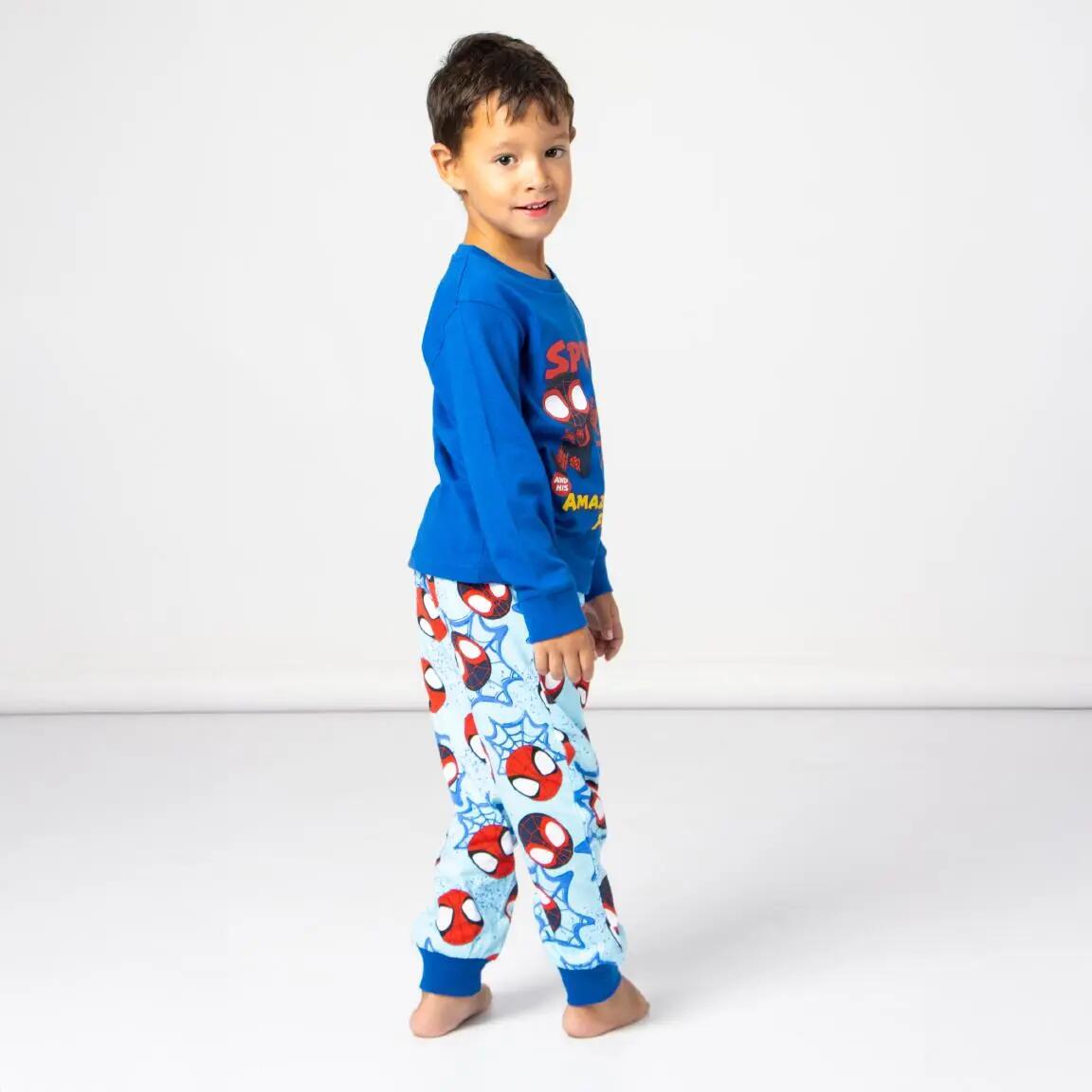 Pyjama Long Enfant Spidey Deux Pièces en Coton et Polyester Bleu 5/6