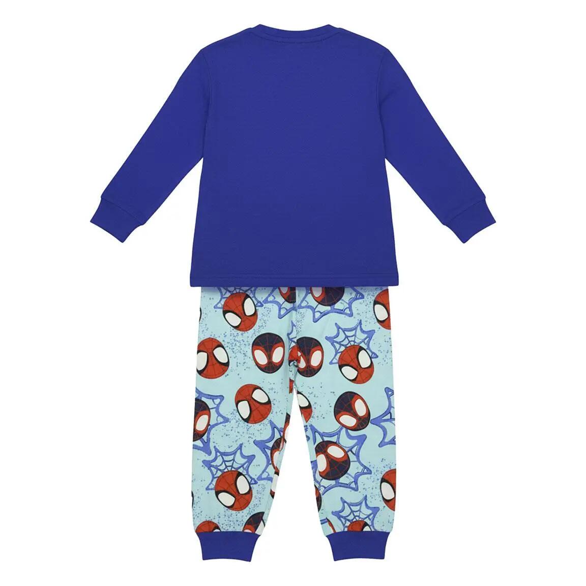 Pyjama Long Enfant Spidey Deux Pièces en Coton et Polyester Bleu 2/6