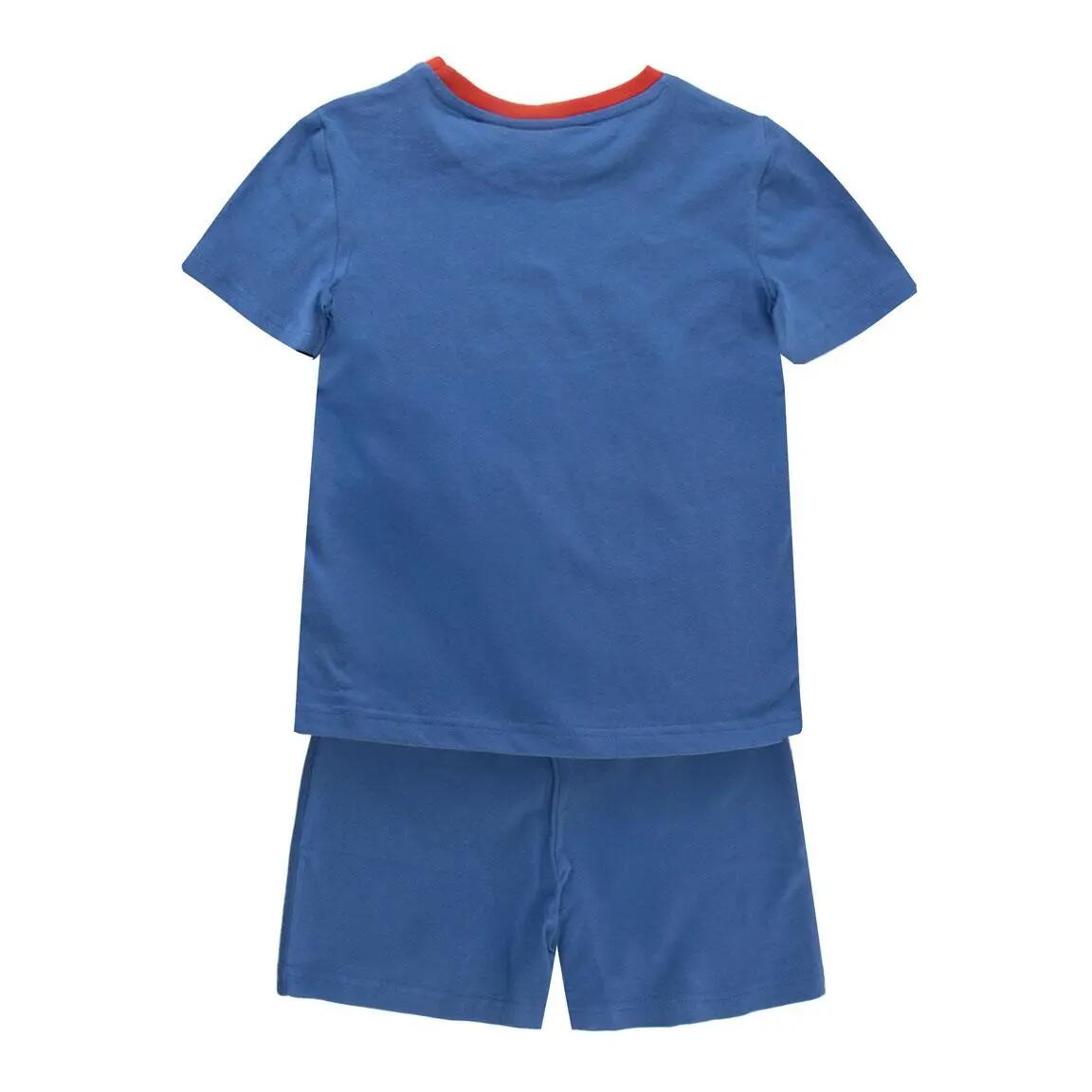 Pyjama Court Enfant Marvel Deux Pièces en Coton Bleu 2/6
