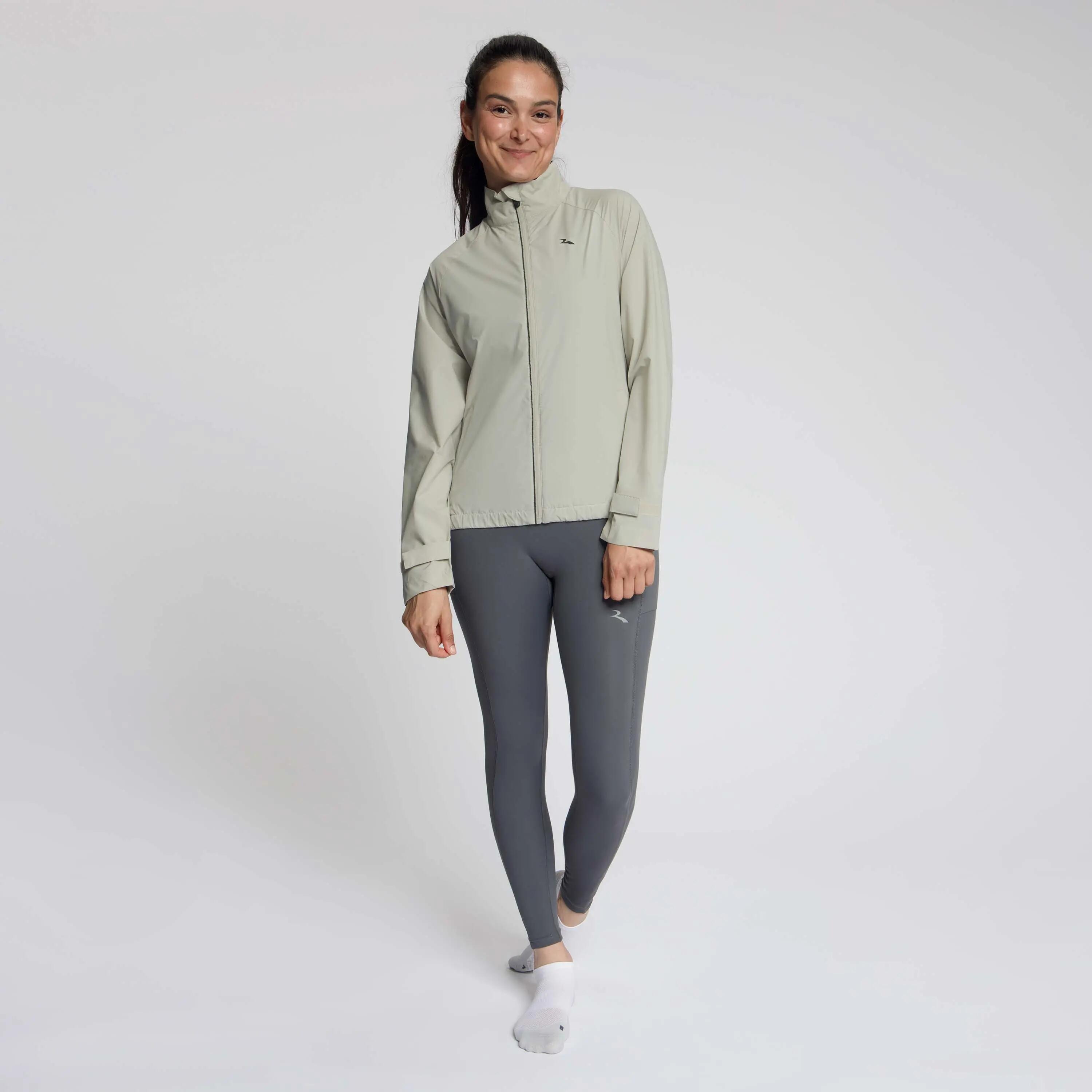 Giacca Running Donna Essential Sabbia 5/8