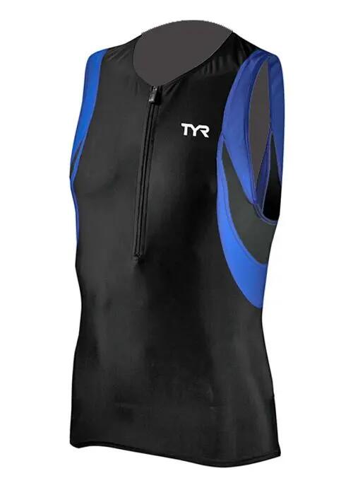 TYR Débardeur de compétition pour homme noir/bleu 2/2