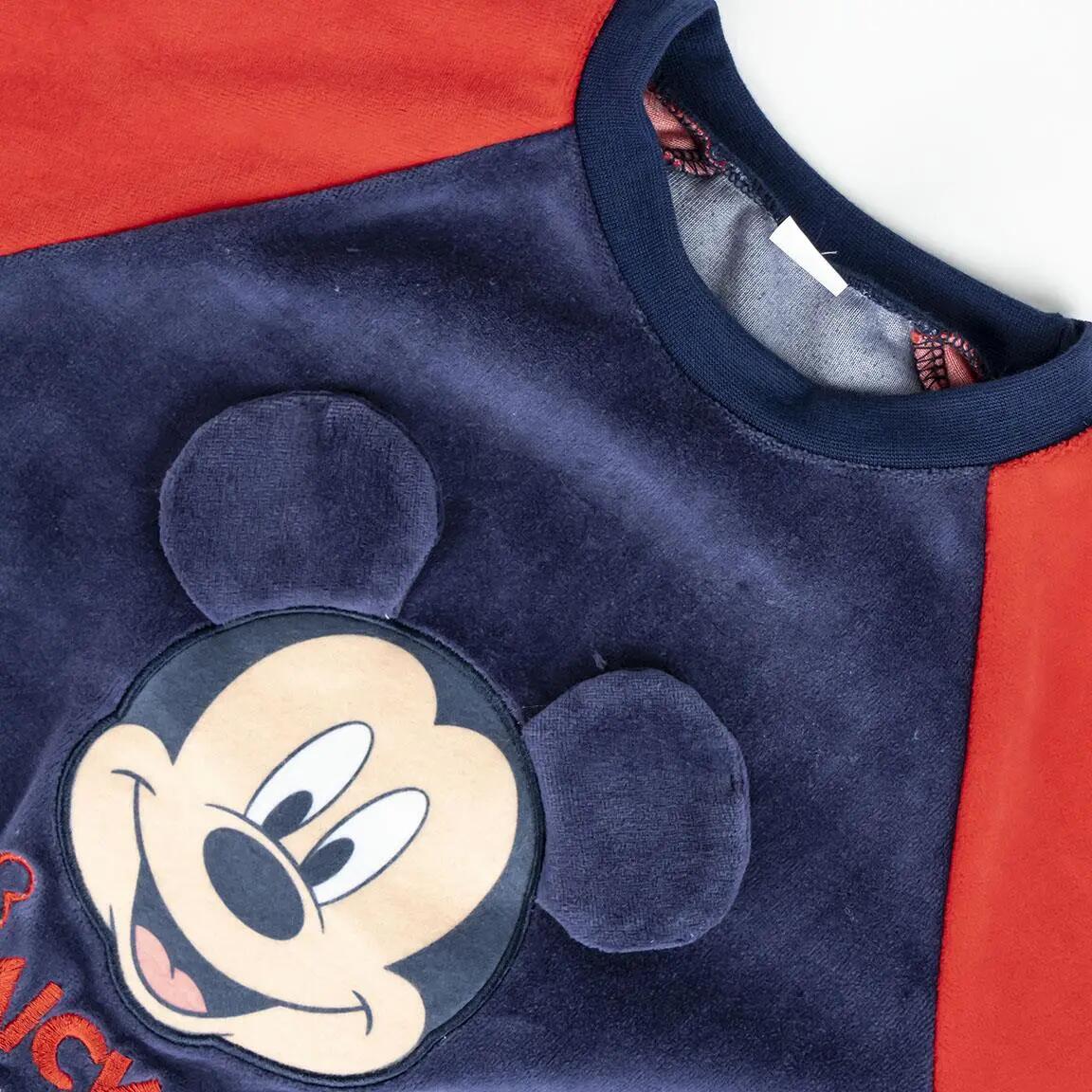 Pyjama Long Enfant Mickey Deux Pièces en Polyester Bleu Marine 3/3