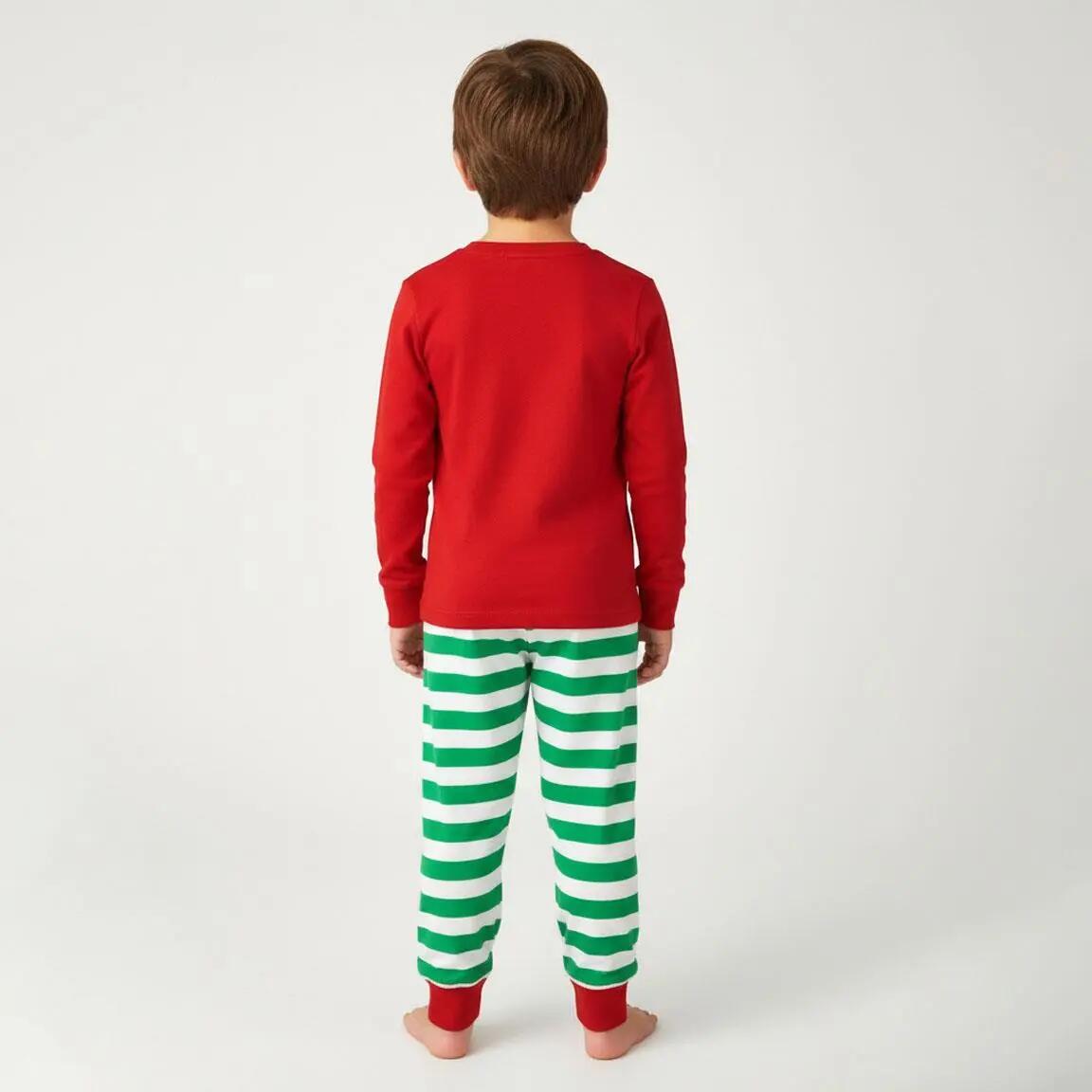 Pyjama Long Adulte The Elf Deux Pièces en Coton et Polyester Rouge 6/6