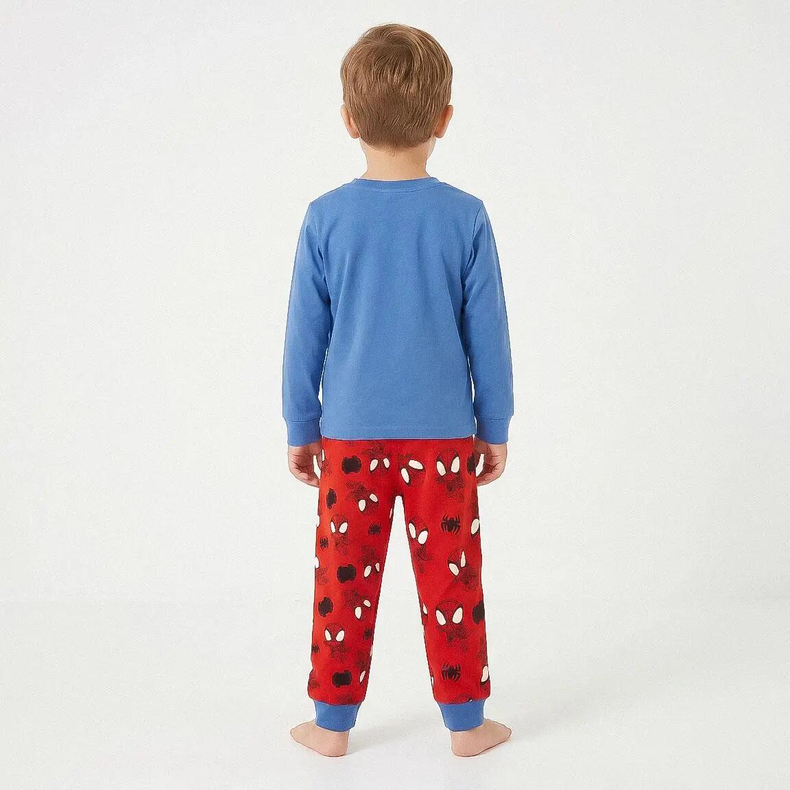 Pyjama Long Enfant Spidey Deux Pièces en Coton et Polyester Bleu 5/6