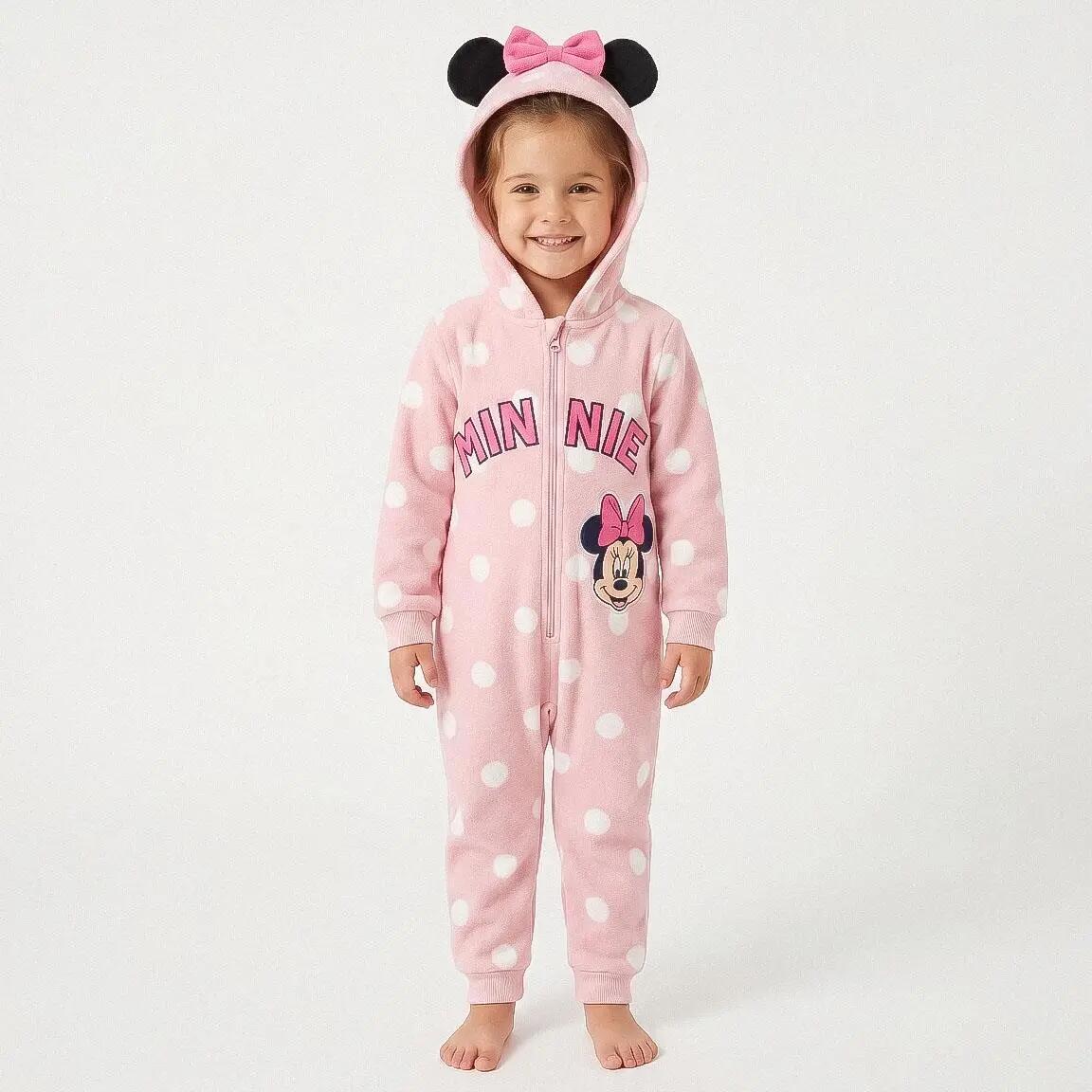 Pyjama Lang Kinder Minnie Tweedelig van Polyester Lichtroze 4/6
