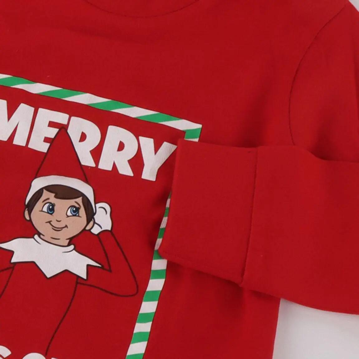 Pyjama Lang Kinder The Elf Tweedelig van Katoen en Polyester Rood 3/6