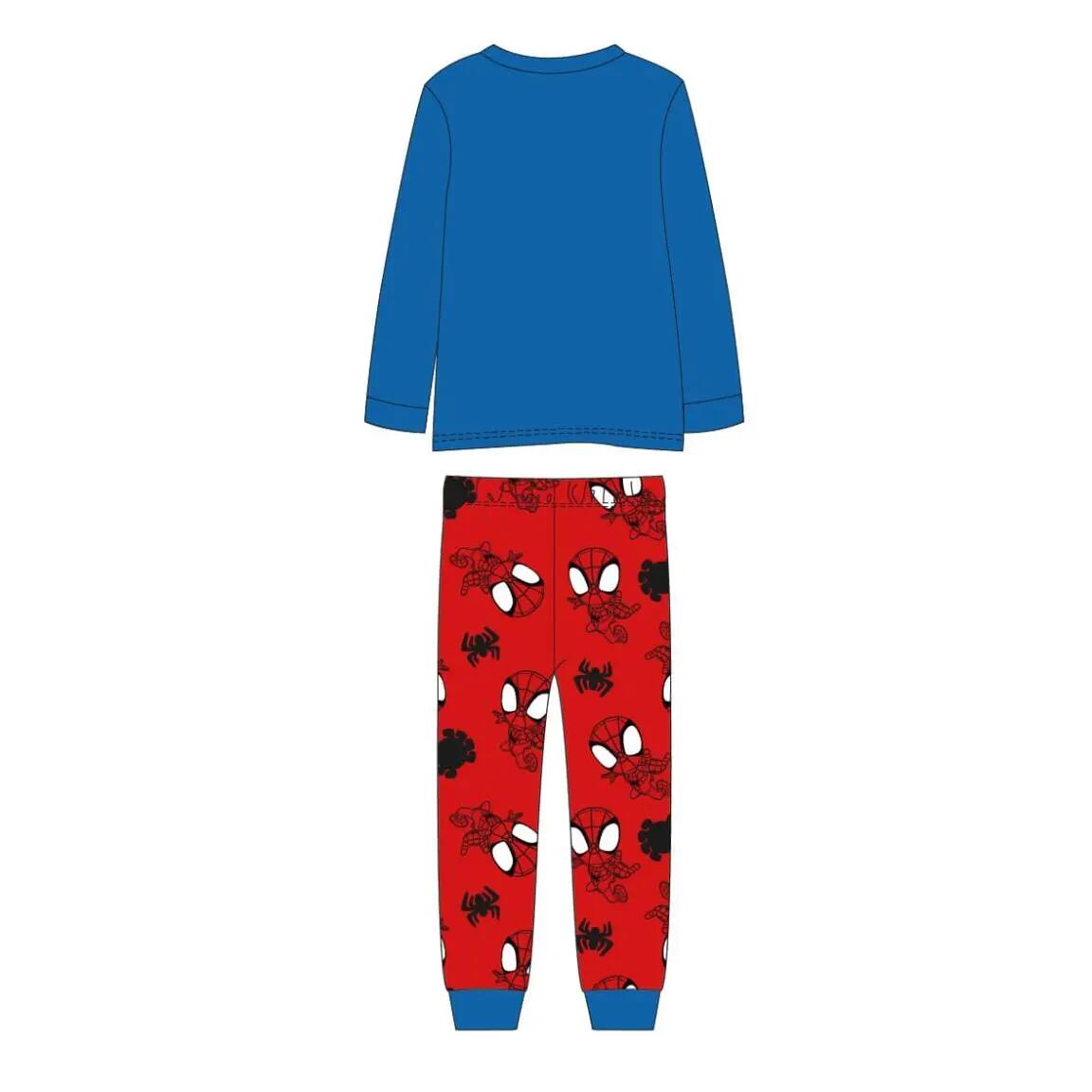 Pyjama Long Enfant Spidey Deux Pièces en Coton et Polyester Bleu 2/6