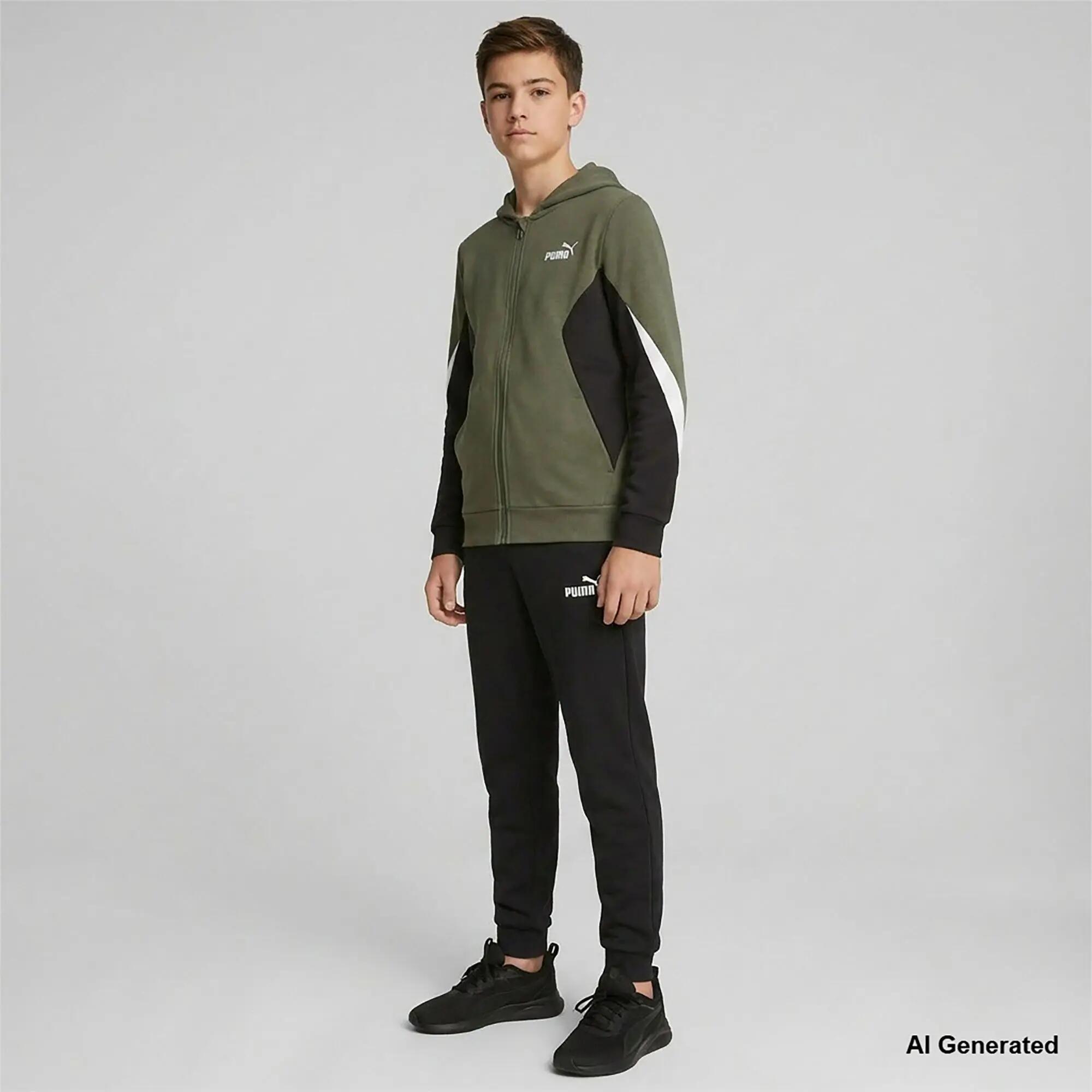 Survêtement Puma Ess Block Full-Zip Sweat Suit B Enfant 3/4