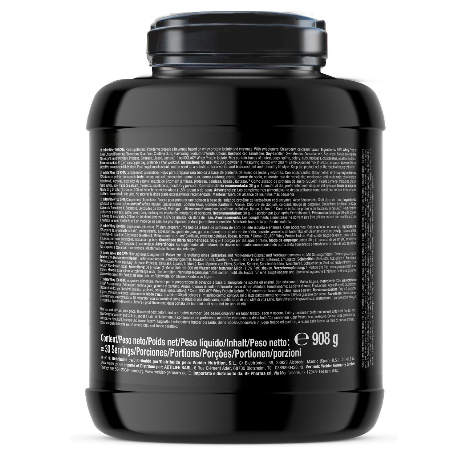 Isolato di siero di latte - Isolate Whey 100 CFM - Gelato alla Fragola 4/4