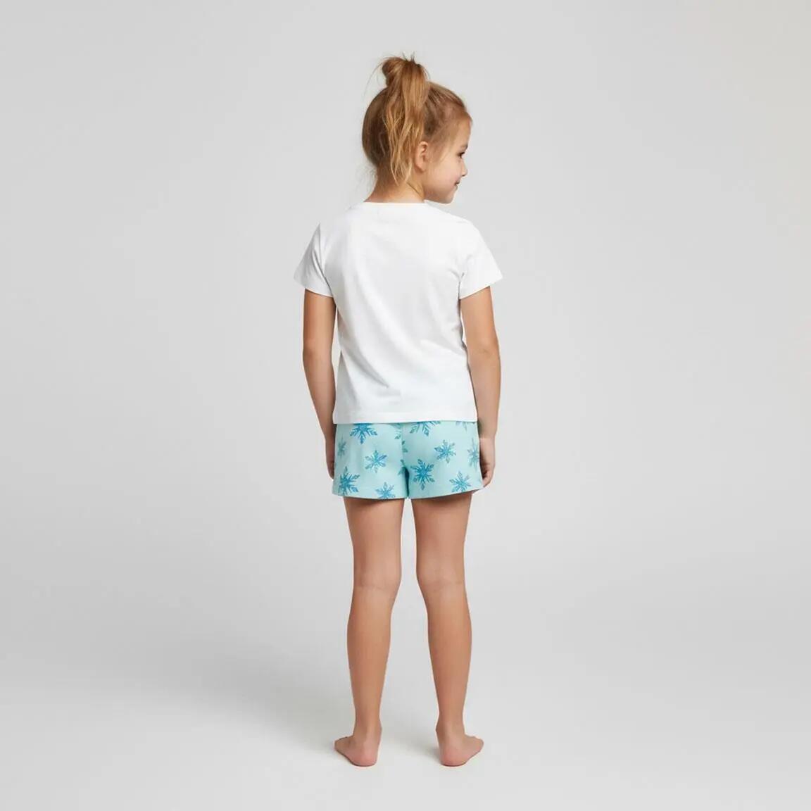 Pijama Corto Infantil Frozen de Dos Piezas de Algodón Blanco 6/6