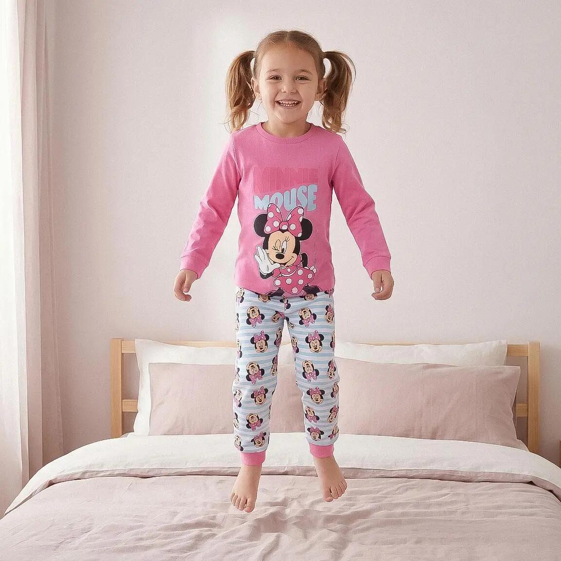 Pyjama Lang Kinder Minnie Tweedelig van Katoen en Polyester Roze 6/6
