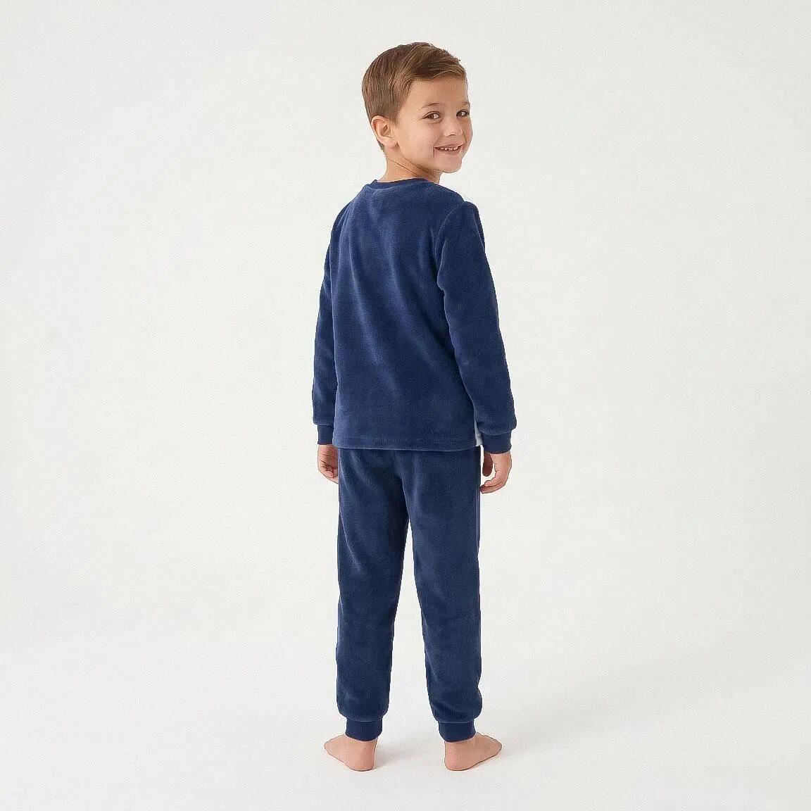 Pijama Largo Infantil Real Madrid de Dos Piezas de Poliéster Azul Marino 5/6