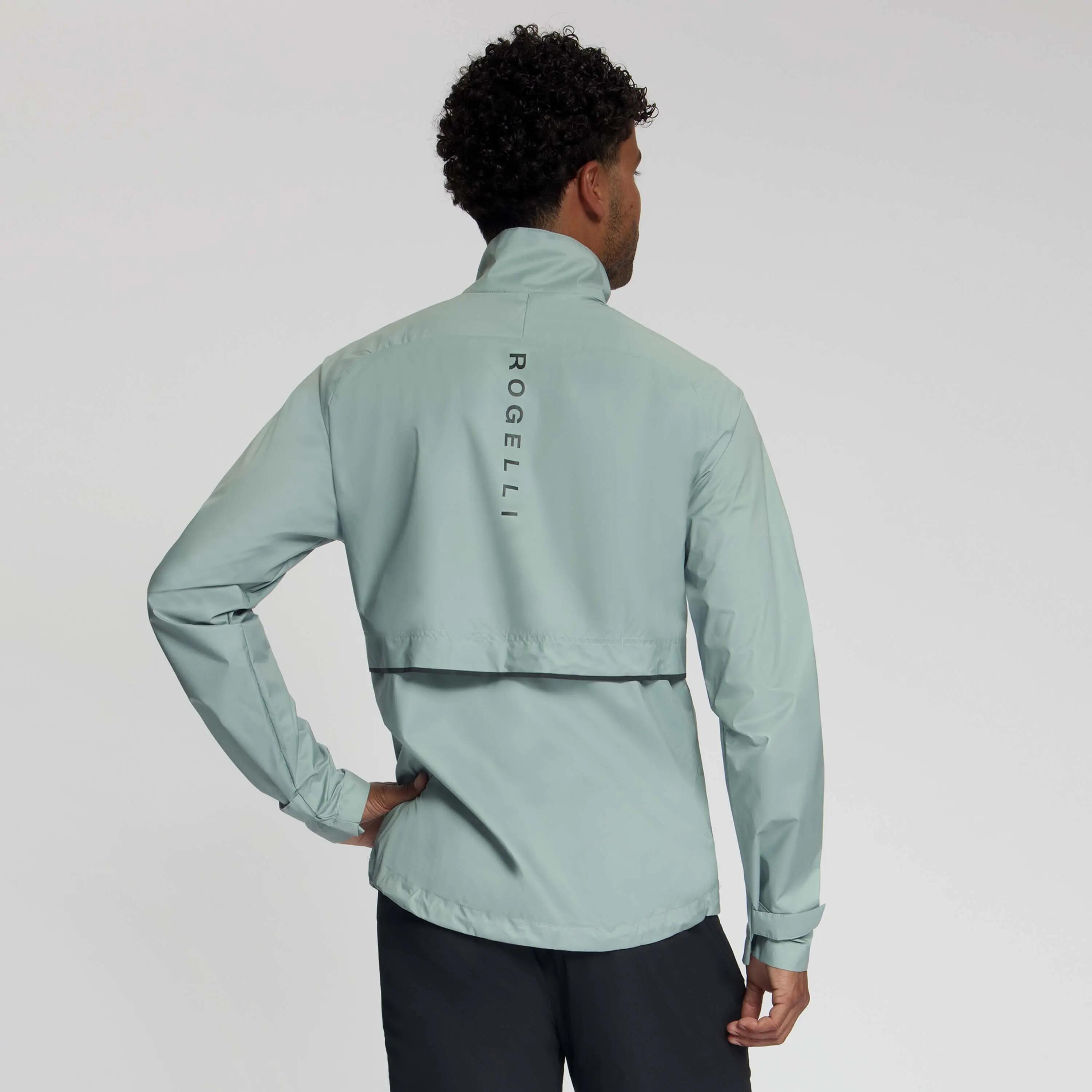 Hardloopjack Heren Essential Leigrijs 3/8