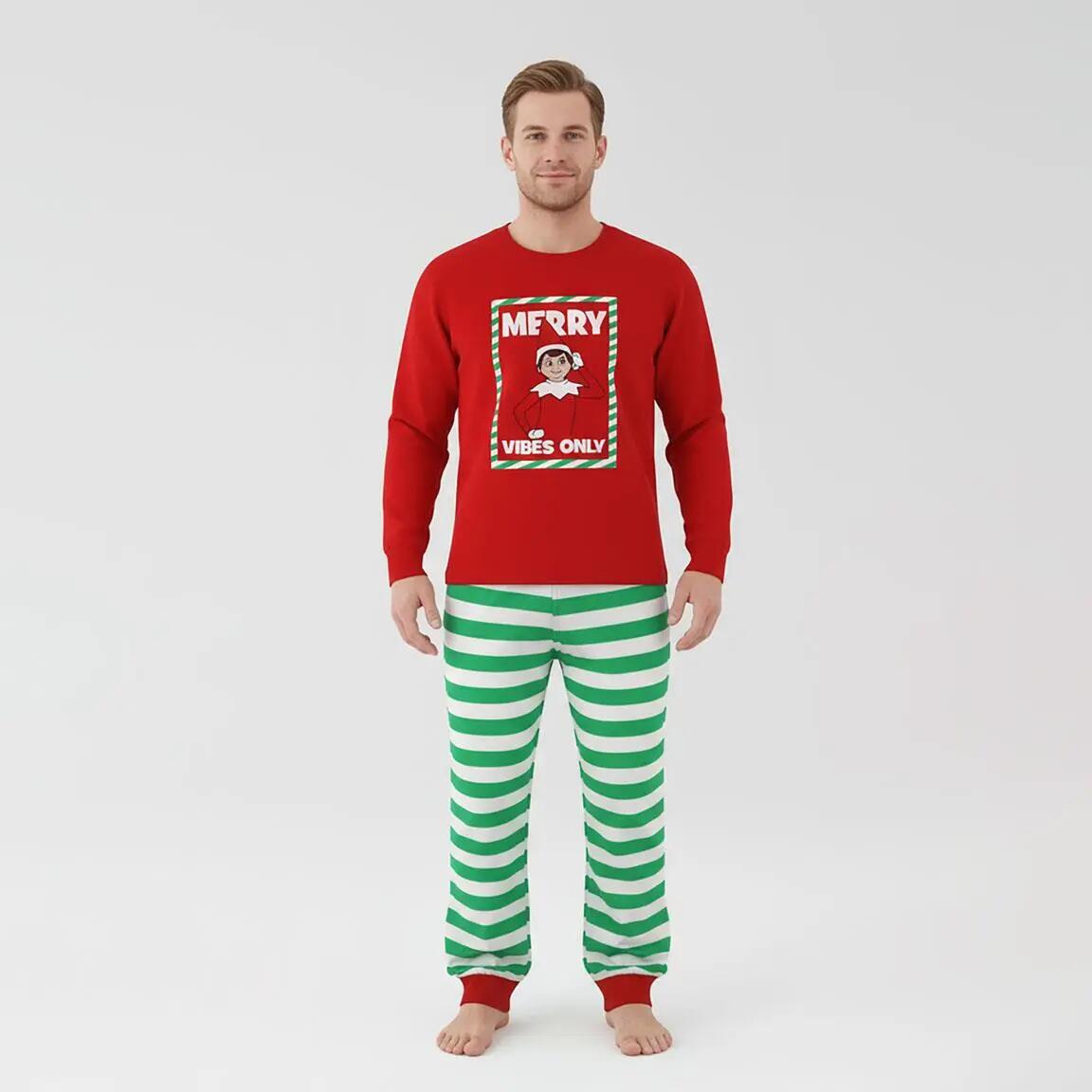 Pyjama Lang Kinder The Elf Tweedelig van Katoen en Polyester Rood 5/6