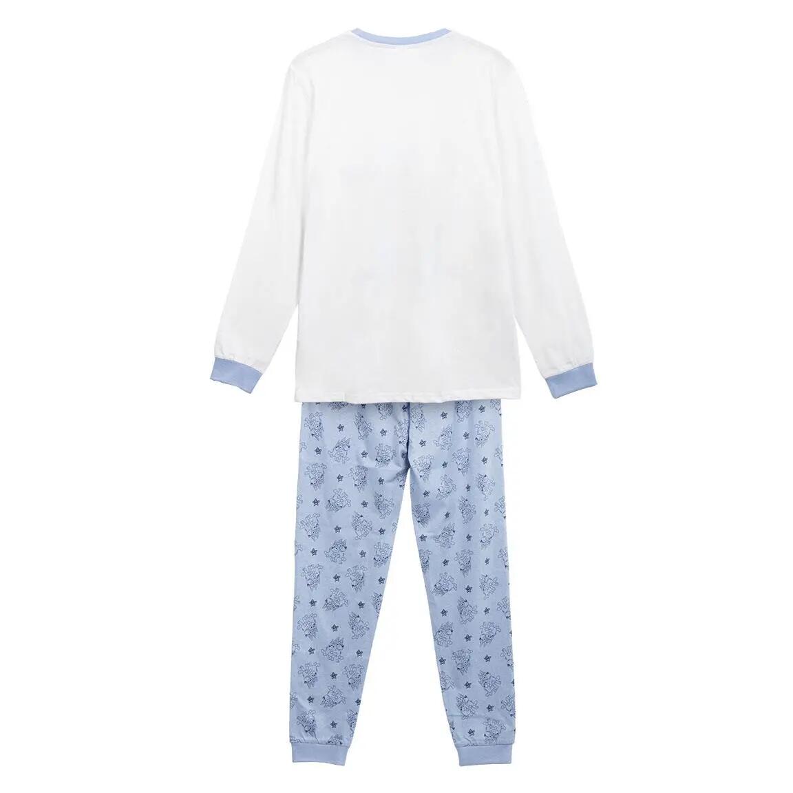 Pyjama Long Adulte Bluey Deux Pièces en Coton Bleu 2/2