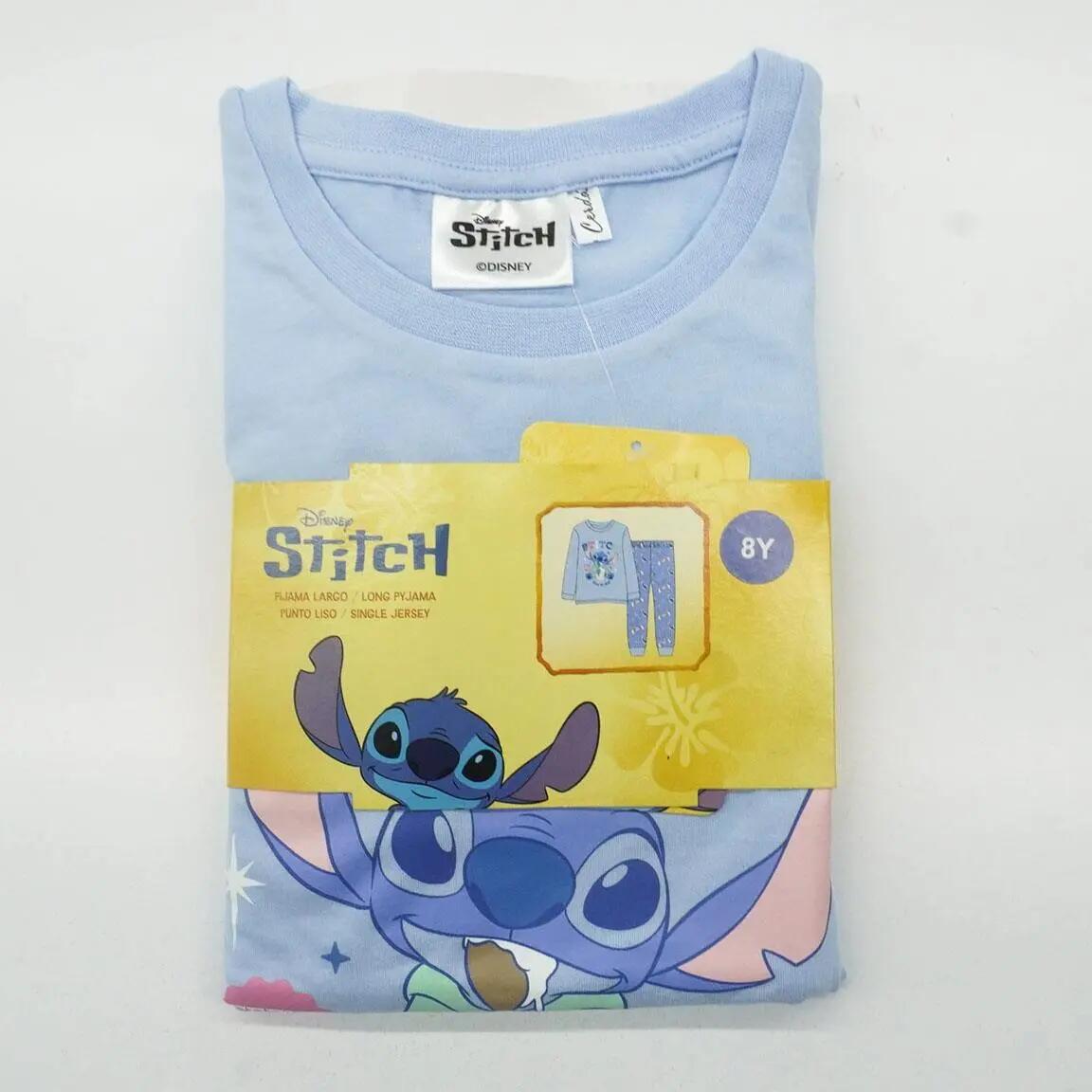 Pyjama Lang Kinder Stitch Tweedelig van Katoen en Polyester Blauw 6/6