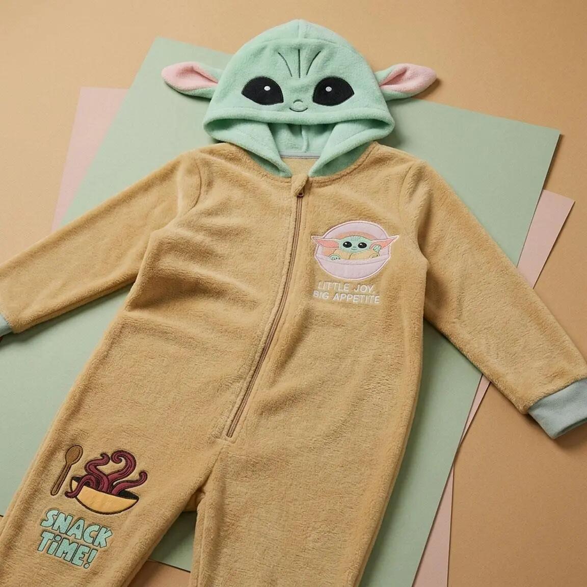 Pyjama Lang Kinder The Mandalorian Tweedelig van Polyester Oker 5/6