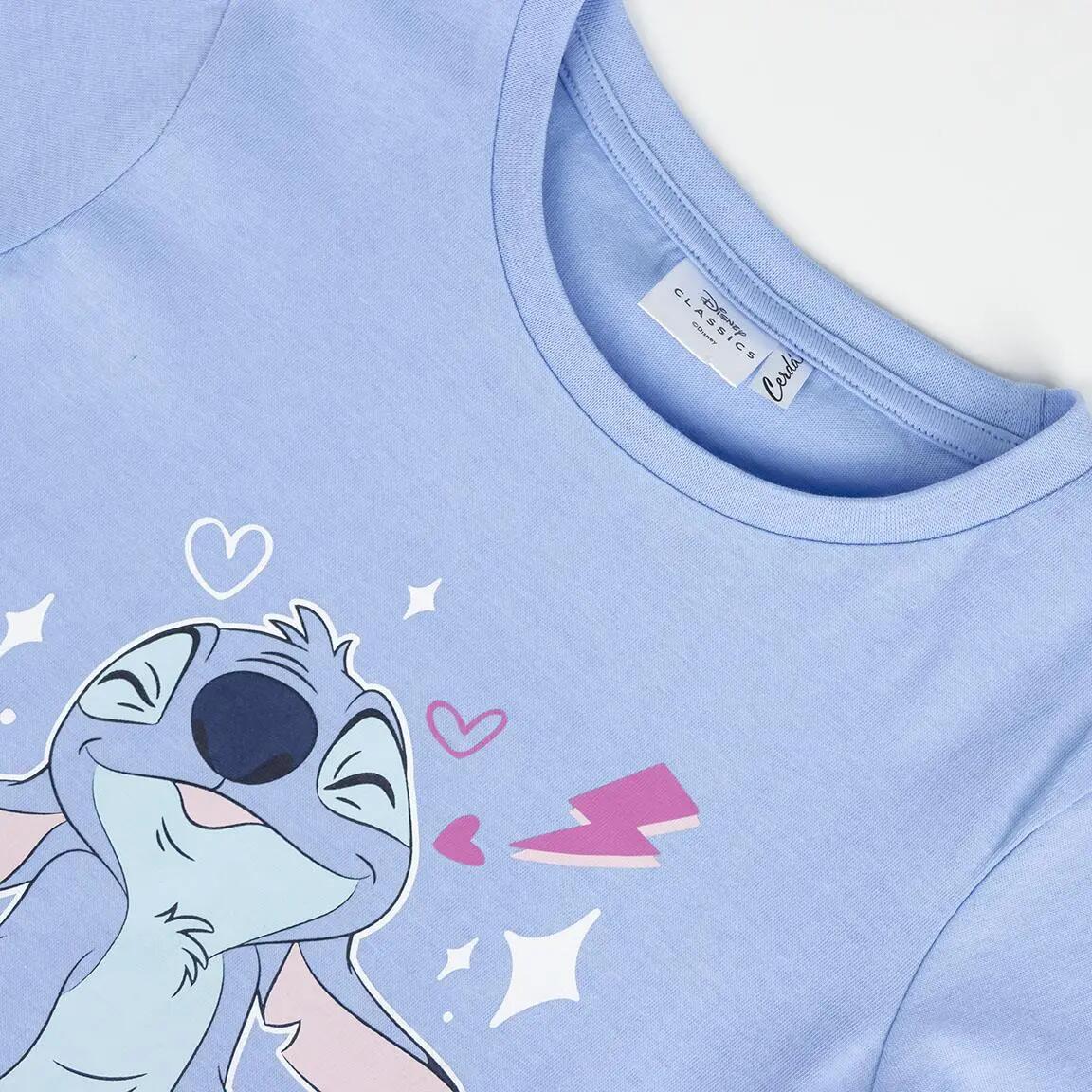Pyjama Lang Kinder Stitch Tweedelig van Katoen Blauw 3/6