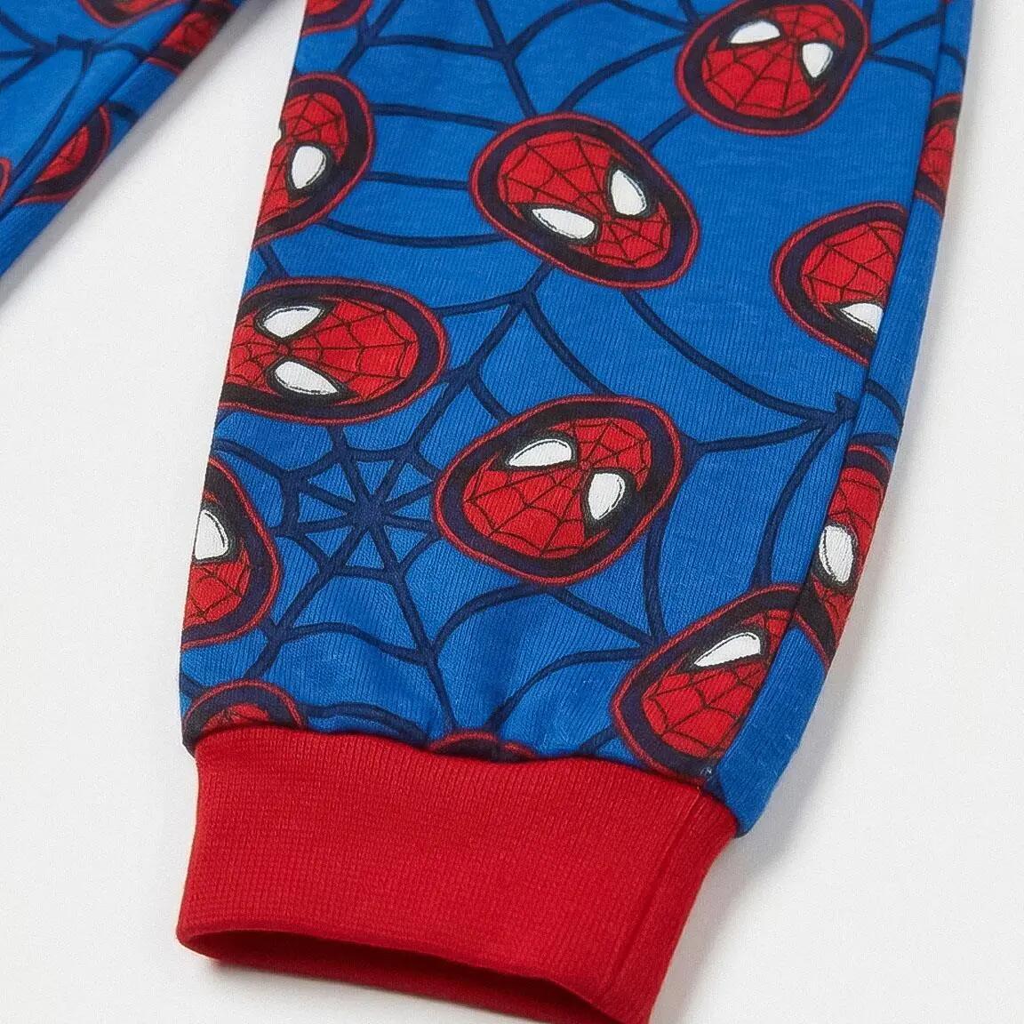 Schlafanzug Lang Kinder Spiderman Zweiteilig aus Baumwolle und Polyester Rot 3/6