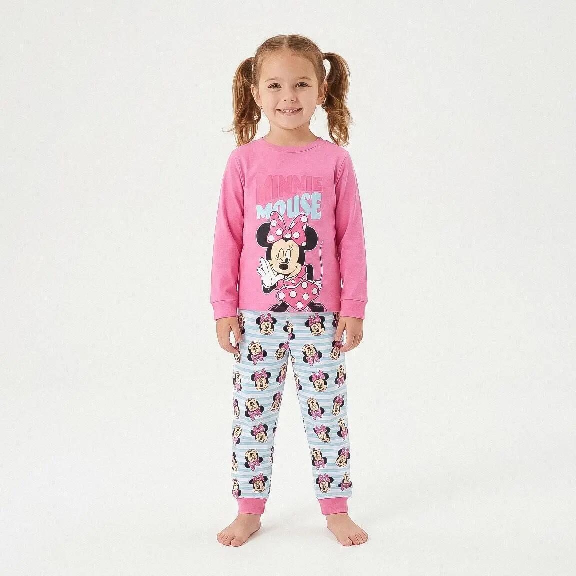 Pyjama Lang Kinder Minnie Tweedelig van Katoen en Polyester Roze 4/6