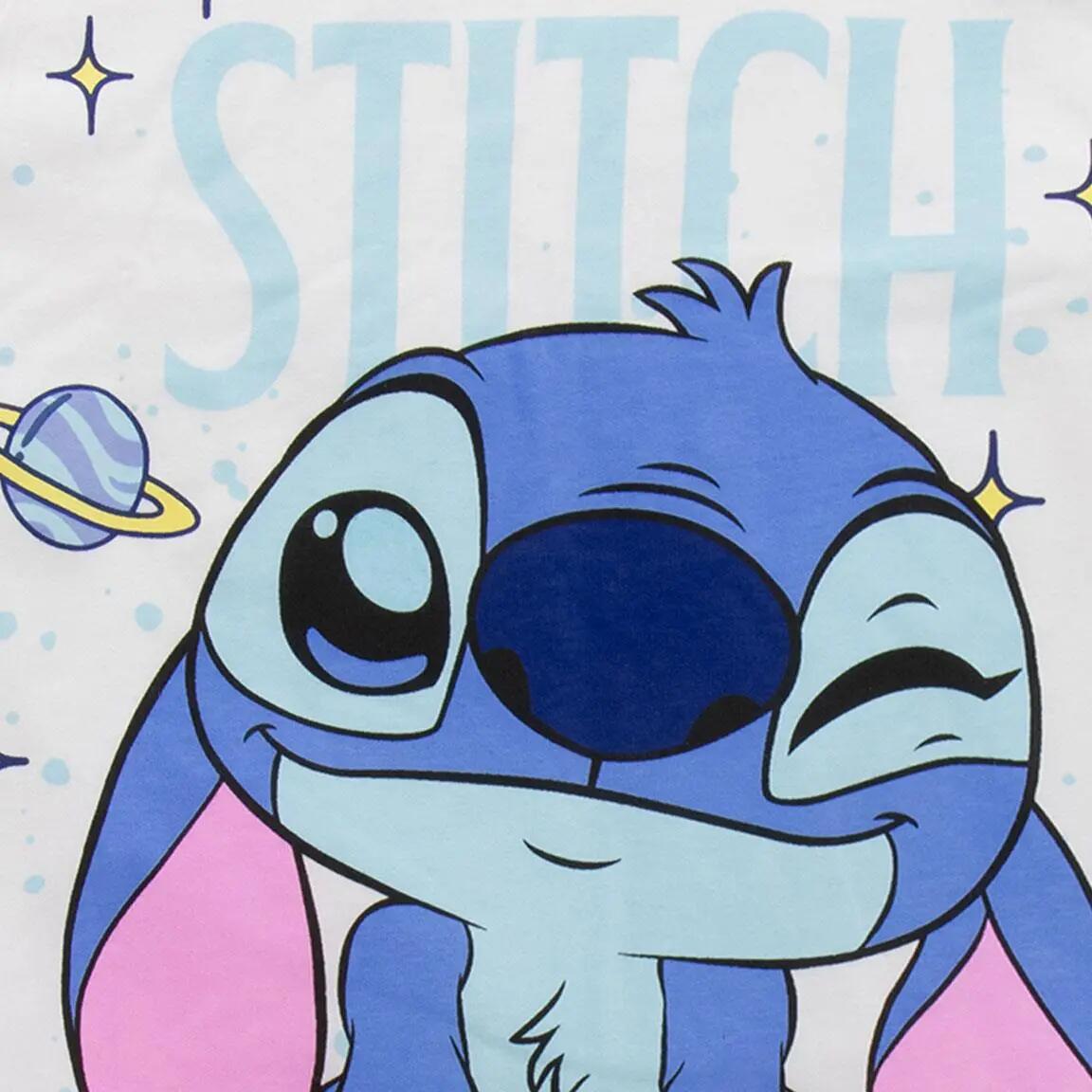 Pyjama Kort Kinder Stitch Tweedelig van Katoen Wit 3/6