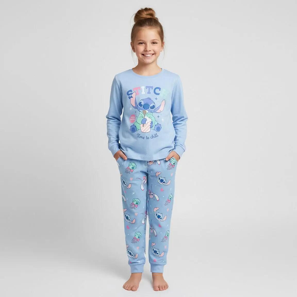 Pyjama Lang Kinder Stitch Tweedelig van Katoen en Polyester Blauw 4/6