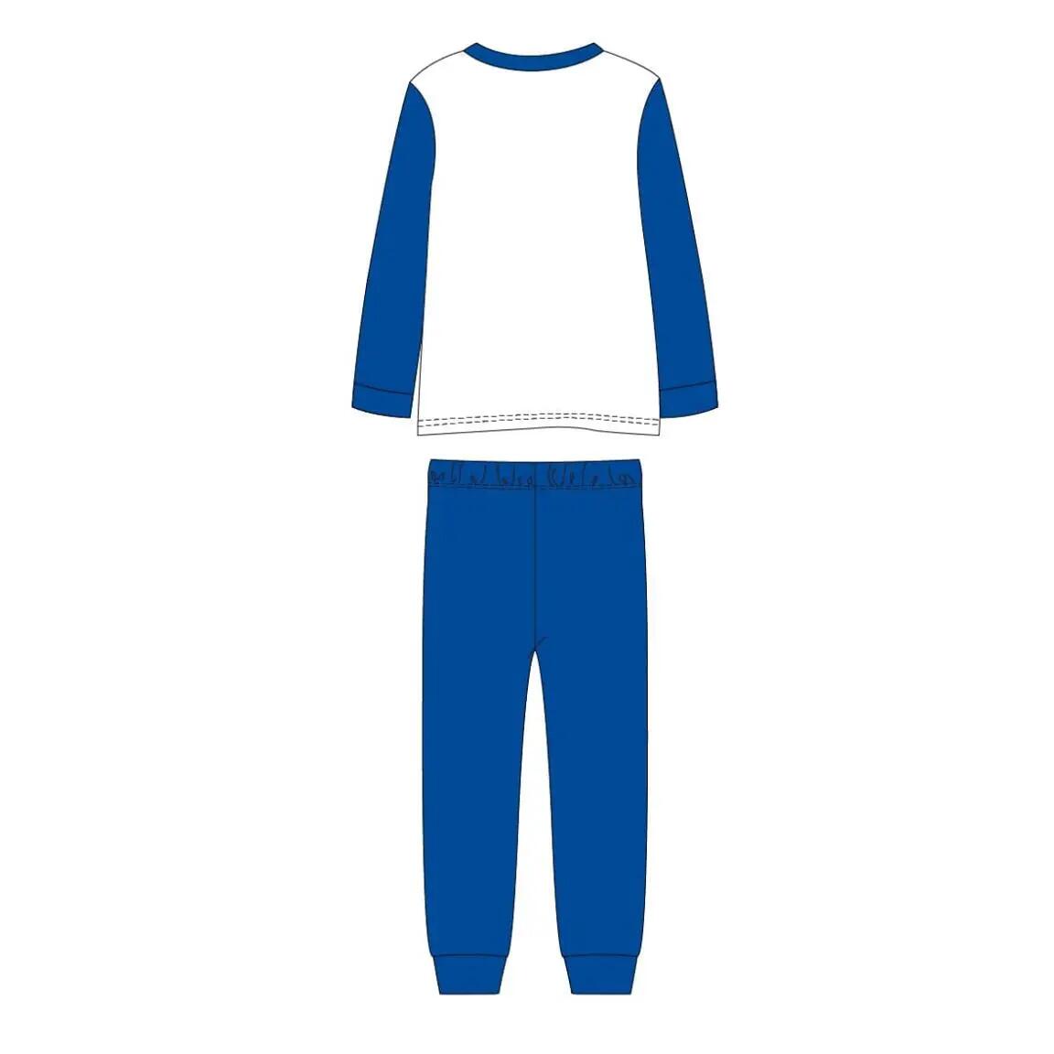 Pijama Largo Infantil Real Madrid de Dos Piezas de Algodón y Poliéster Blanco 2/6