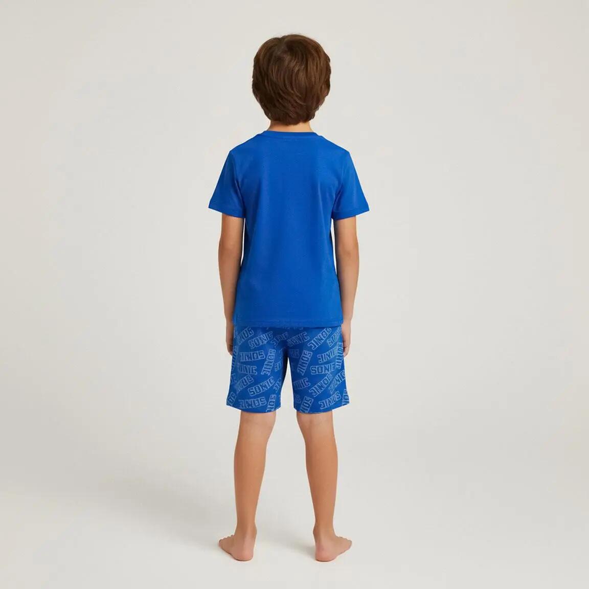 Schlafanzug Kurz Kinder Sonic Zweiteilig aus Baumwolle Blau 6/6