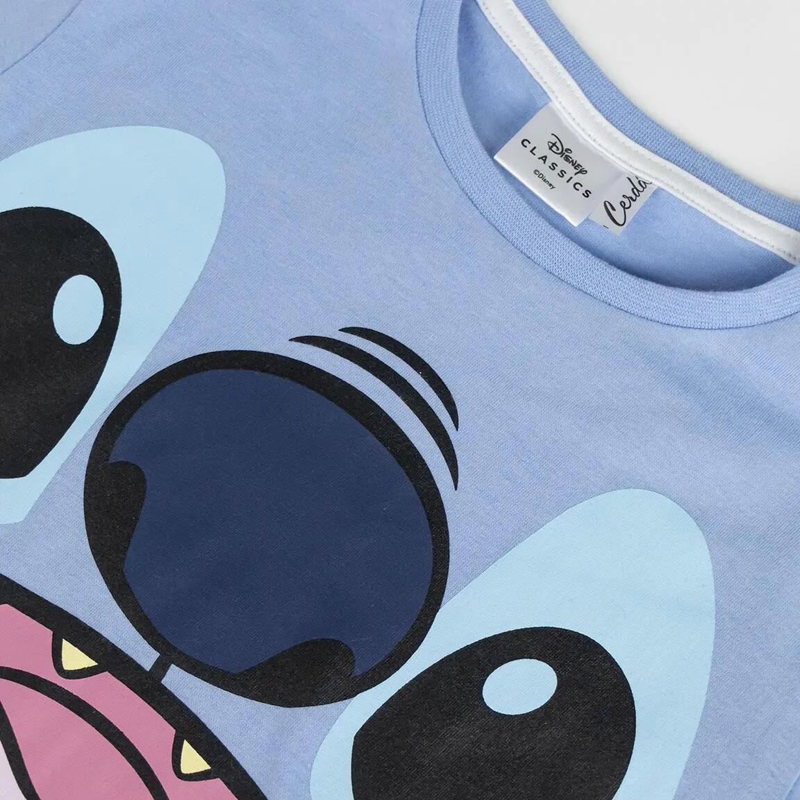 Pyjama Kort Kinder Stitch Tweedelig van Katoen Blauw 4/6
