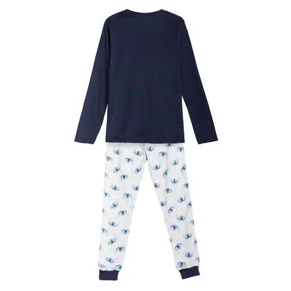 Pyjama Lang Kinder Stitch Tweedelig van Katoen Blauw 3/3