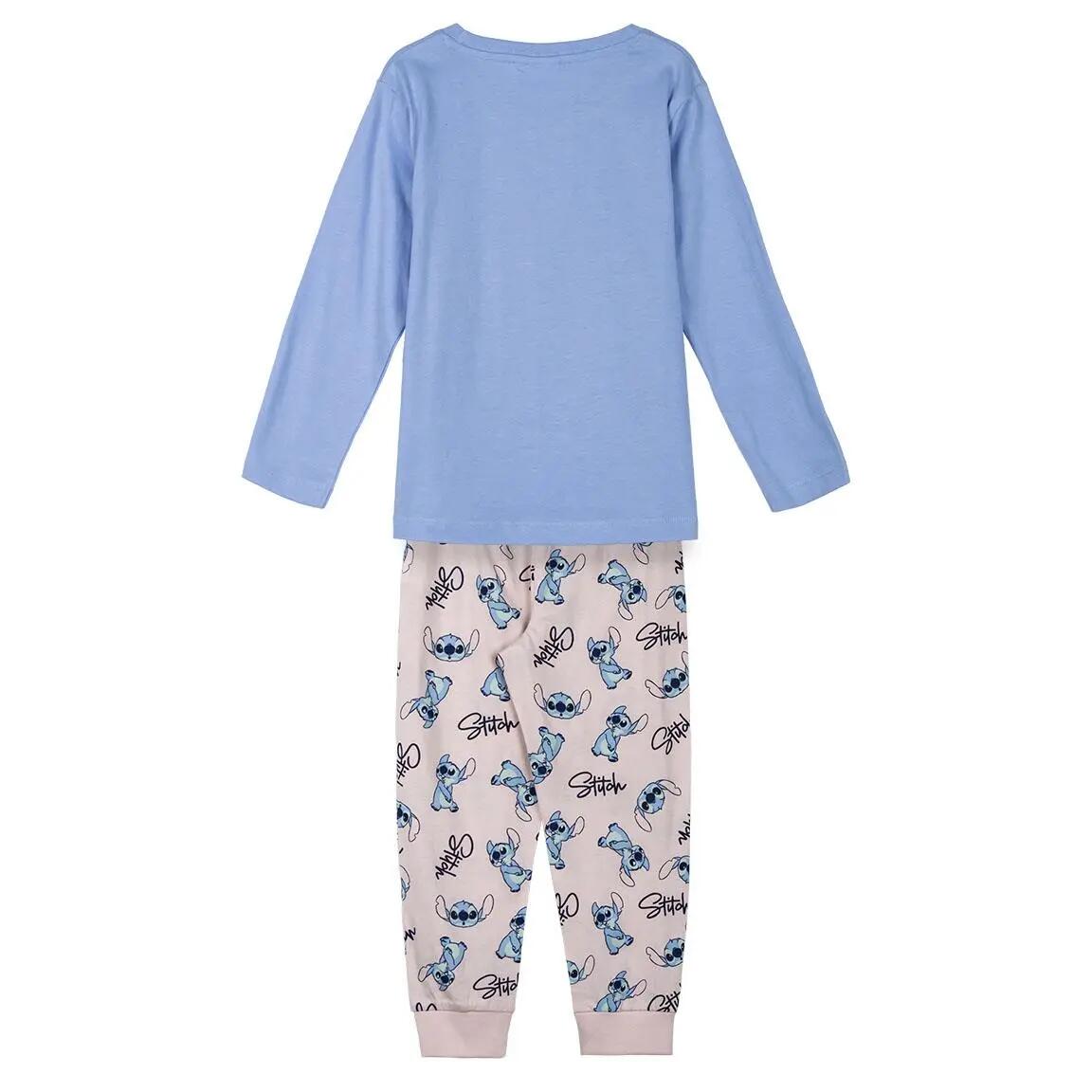 Pyjama Lang Kinder Stitch Tweedelig van Katoen Blauw 2/6