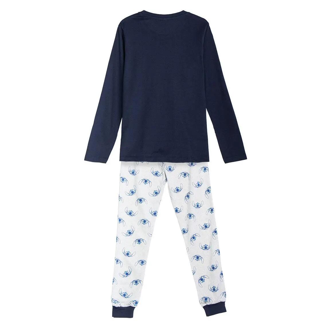 Pyjama Lang Kinder Stitch Tweedelig van Katoen Blauw 2/3