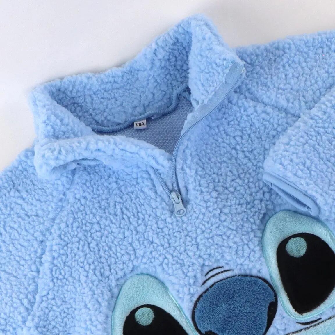 Pyjama Lang Kinder Stitch Tweedelig van Polyester Blauw 3/4