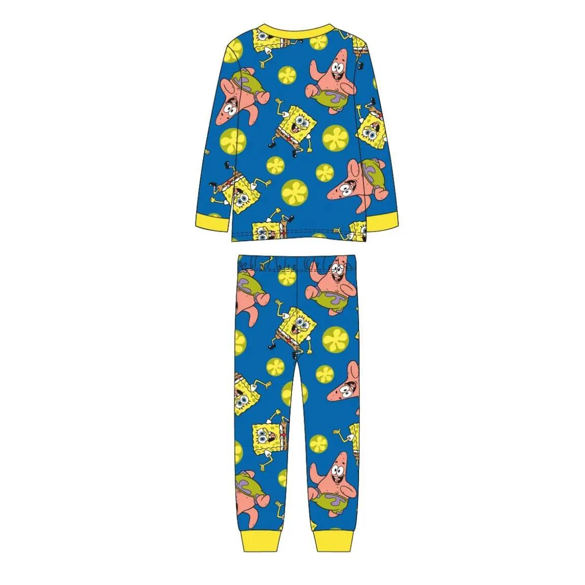 Pyjama Long Enfant Bob Esponja Deux Pièces en Polyester Bleu 2/6