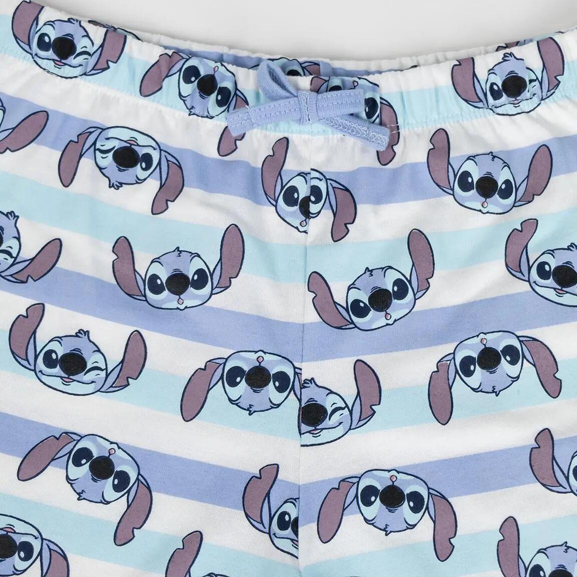 Pyjama Kort Kinder Stitch Tweedelig van Katoen Blauw 3/6