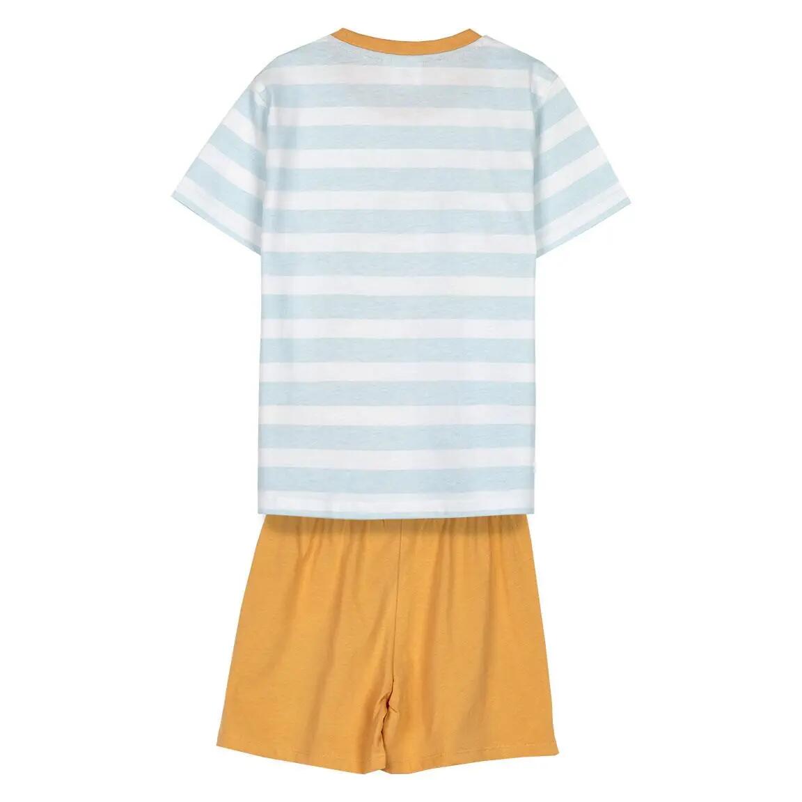 Pijama Corto Infantil Bluey de Dos Piezas de Algodón Azul Claro 2/6