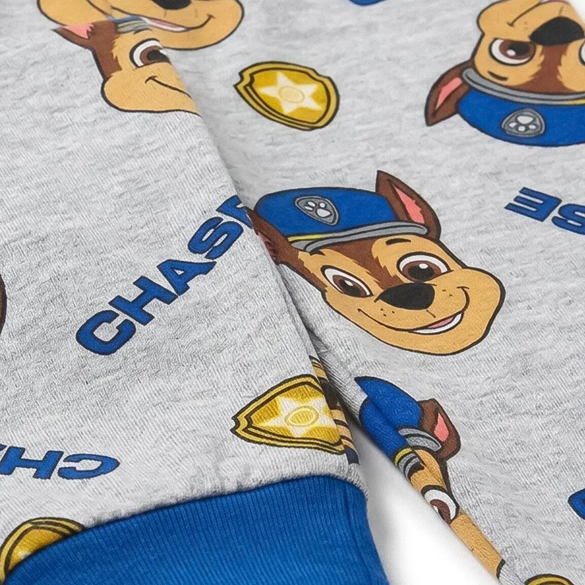 Pyjama Long Enfant Paw Patrol Deux Pièces en Coton et Polyester Bleu 3/6