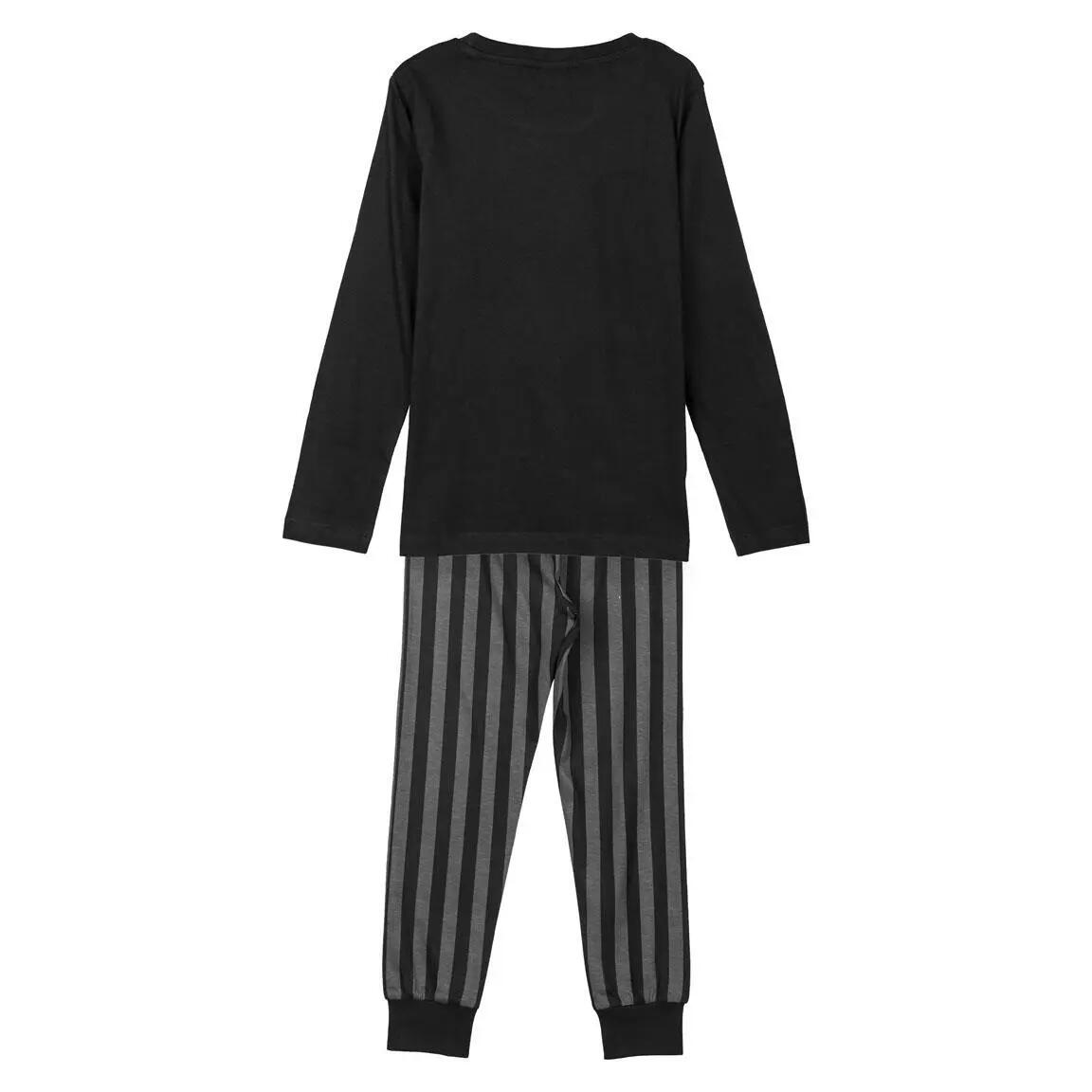 Pijama Comprido Infantil Wednesday de Duas Peças de Algodão Cinzento Escuro 2/6