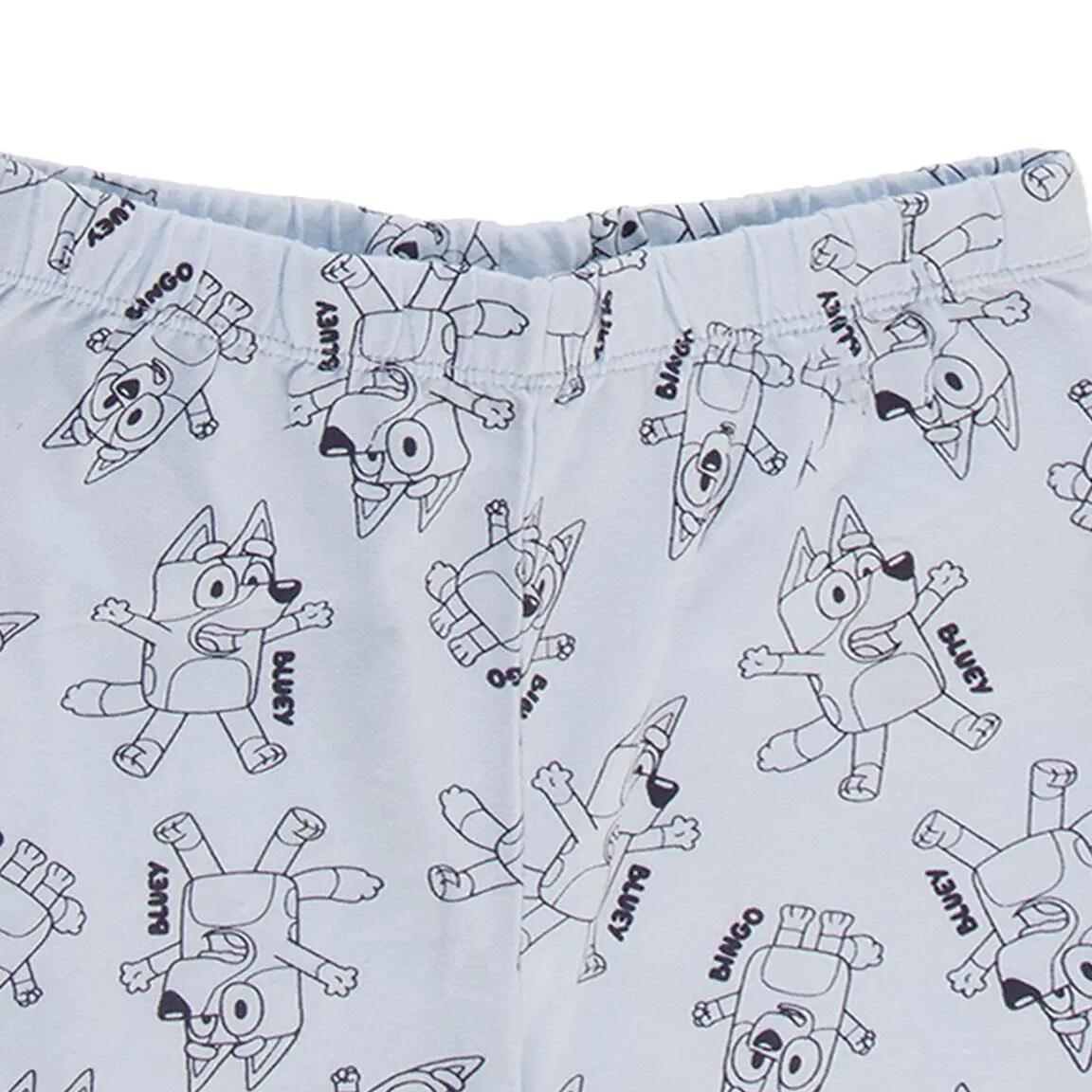 Pyjama Kort Kinder Bluey Tweedelig van Katoen Lichtblauw 4/6