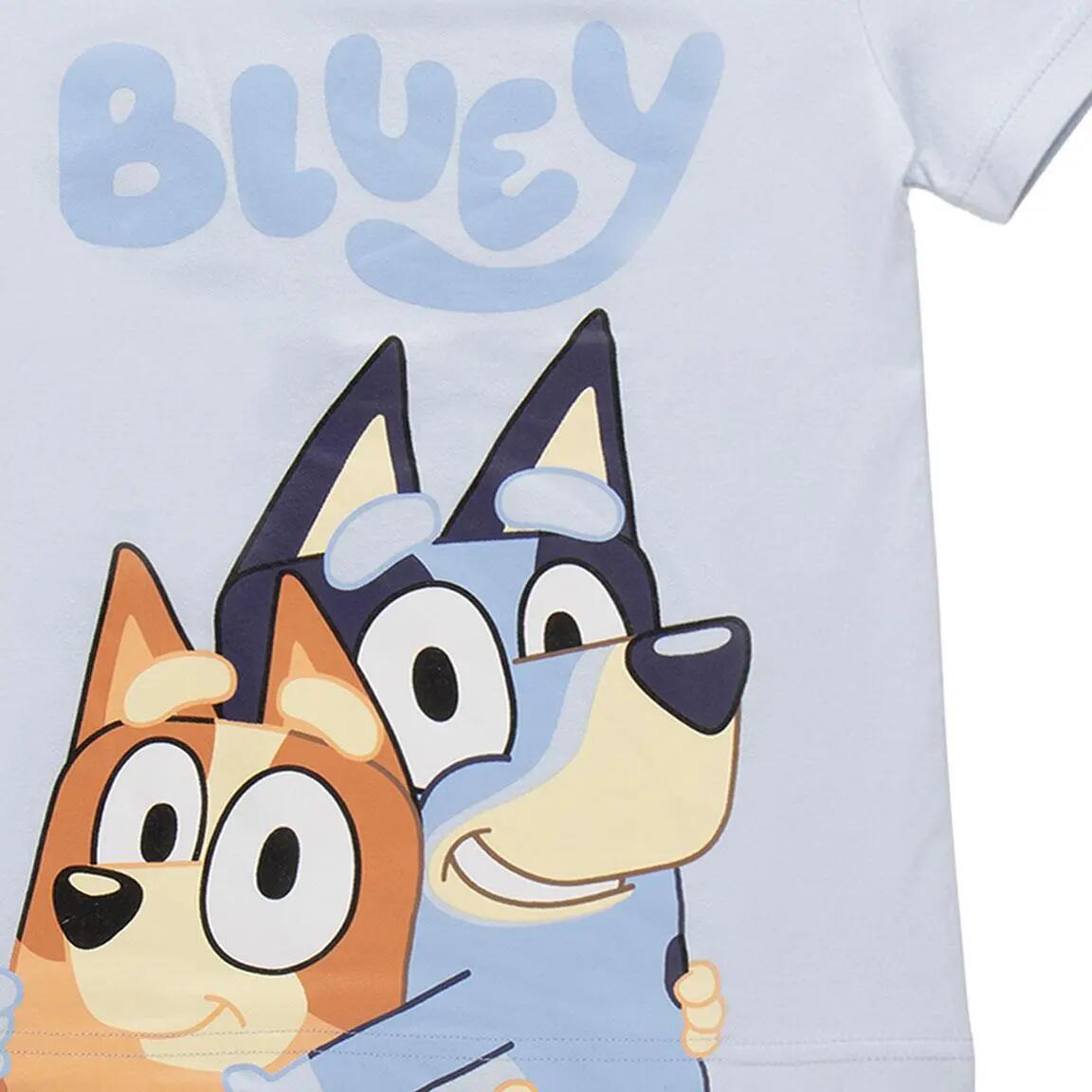 Pyjama Kort Kinder Bluey Tweedelig van Katoen Lichtblauw 3/6