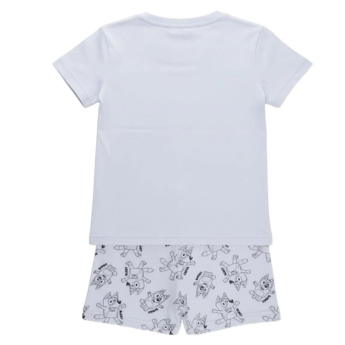 Pyjama Kort Kinder Bluey Tweedelig van Katoen Lichtblauw 2/6