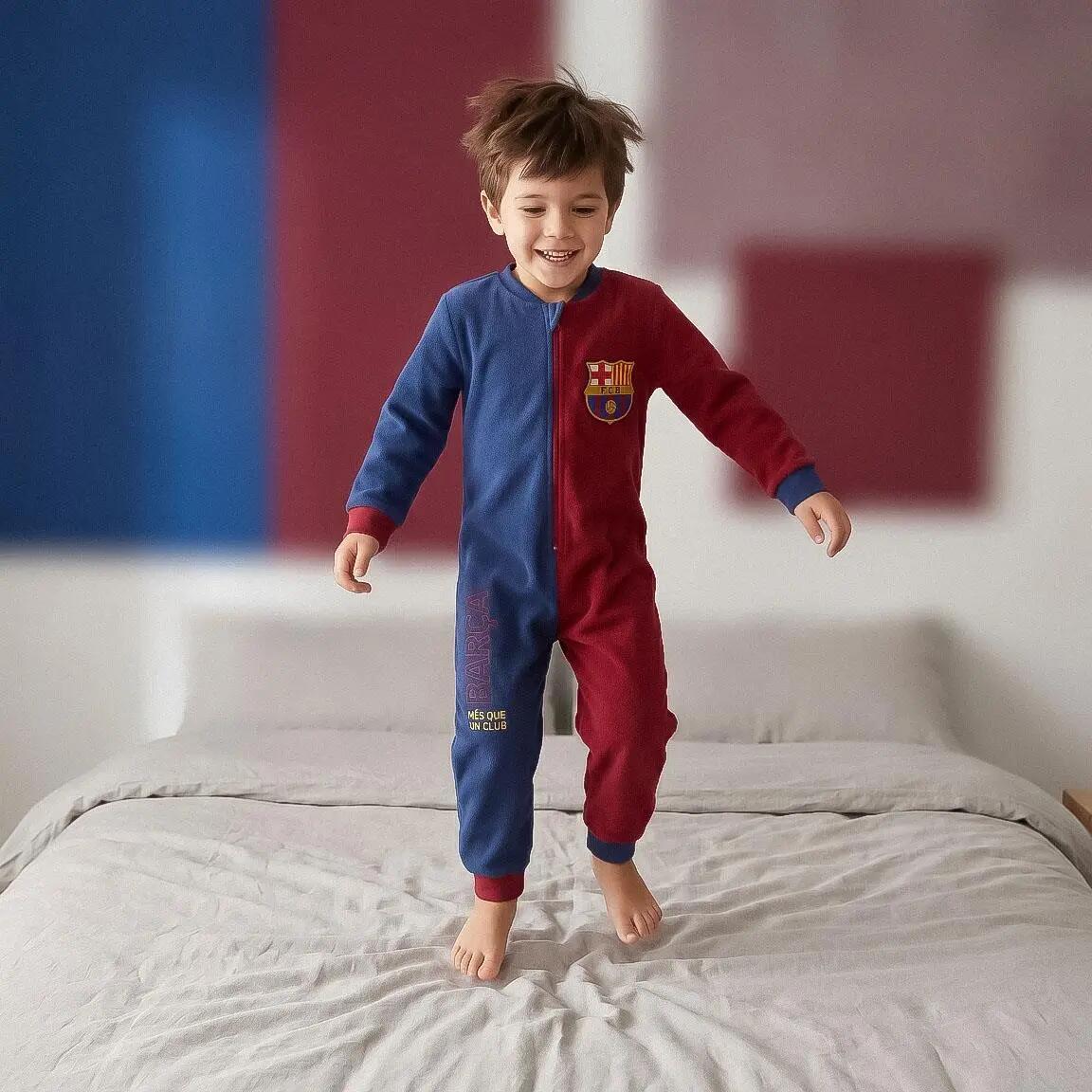 Pijama Largo Infantil FC Barcelona de Dos Piezas de Poliéster Multicolor 6/6