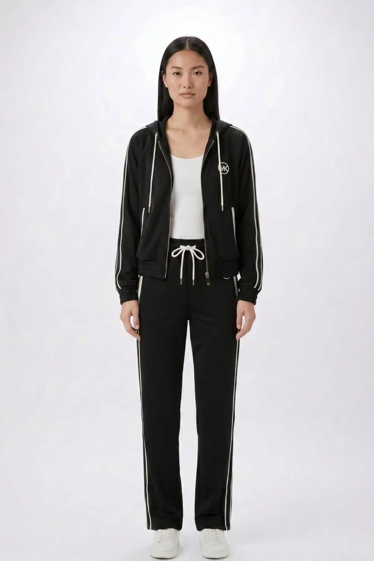 Giacca Michael Kors Modello Mr651x2k8n Cntrst Zip Frnt Trk Jkt Colore Nero 5/5