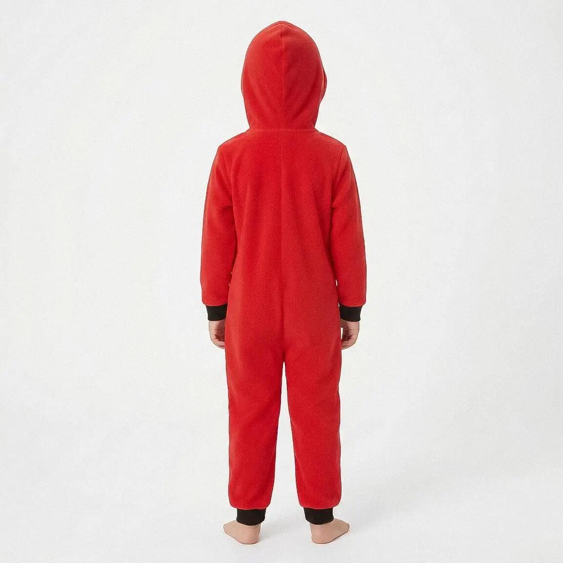 Pyjama Long Enfant Cars Deux Pièces en Polyester Rouge 5/6