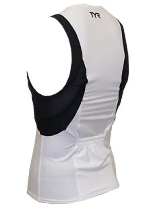 TYR Heren Competitor Collectie Singlet Wit/Zwart 3/4